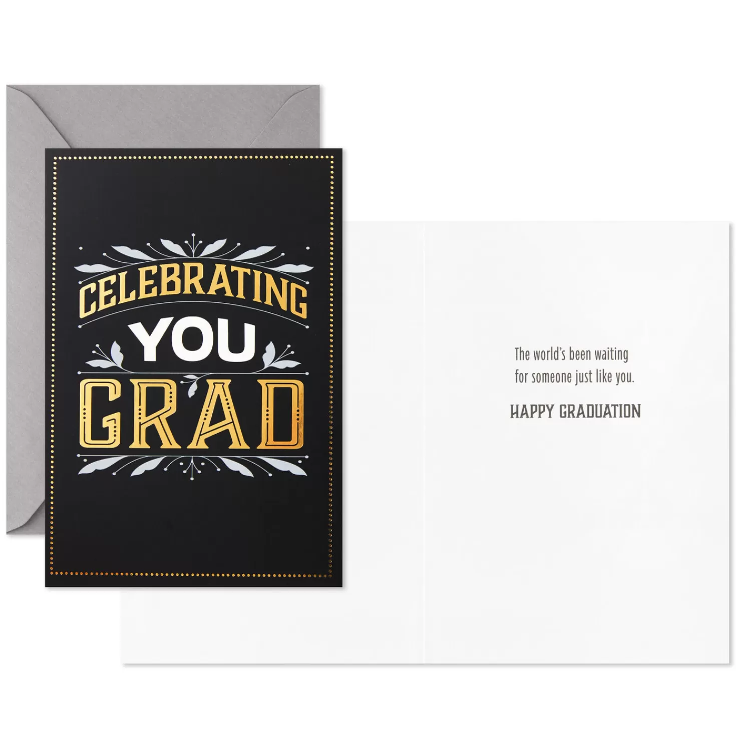 Online Assorted Black, White And Gold Graduation Cards, Pack Of 12 Graduation