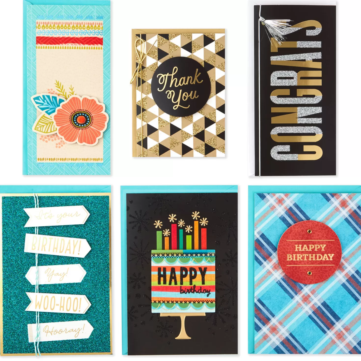 Birthday>Hallmark Assorted Cards For All Occasions In Floral Organizer Box, Box Of 24