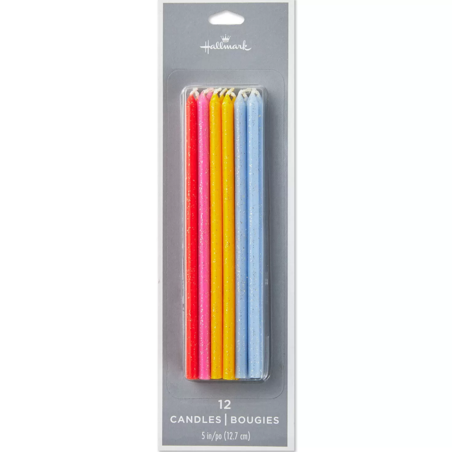 Birthday>Hallmark Assorted Color With Glitter Tall Birthday Candles, Set Of 12