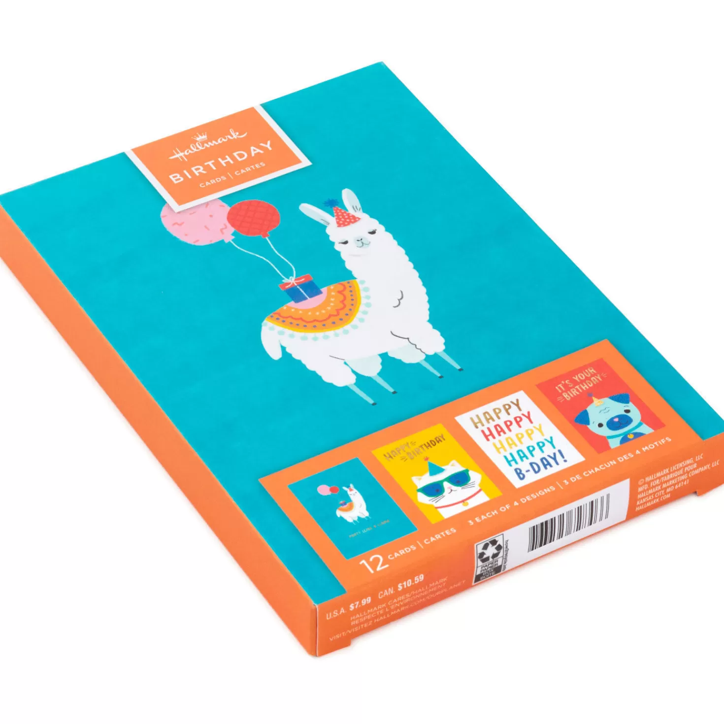 Birthday>Hallmark Assorted Fun Illustrations Birthday Cards, Pack Of 12