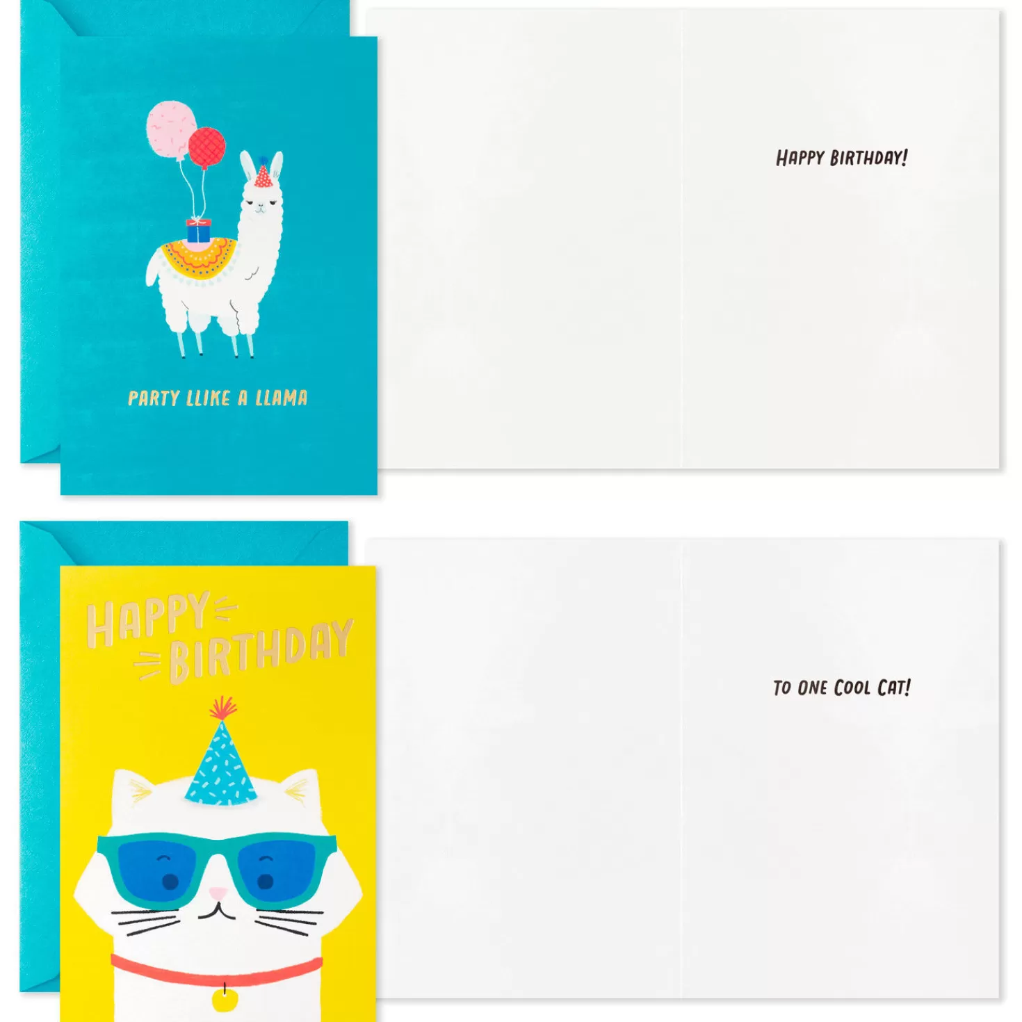 Birthday>Hallmark Assorted Fun Illustrations Birthday Cards, Pack Of 12