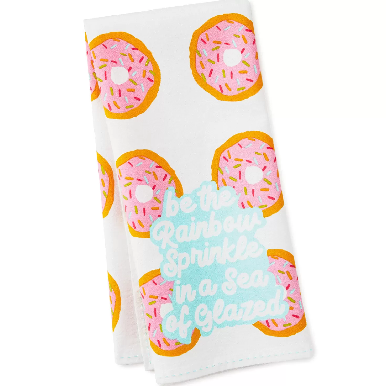 Flash Sale Be The Rainbow Sprinkle Donut Tea Towel Encouragement