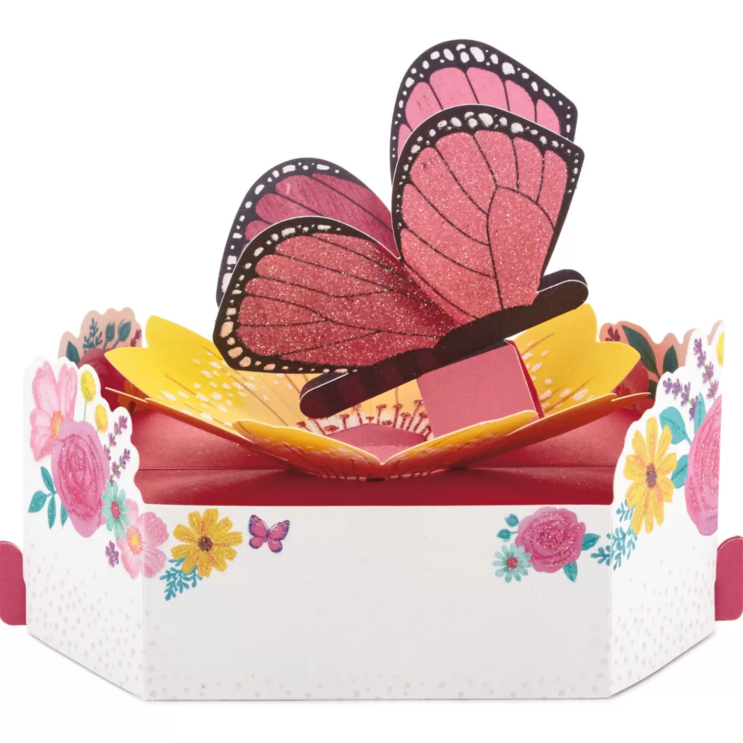 Store Beautiful Day Butterfly And Flowers 3D Pop-Up Card Encouragement
