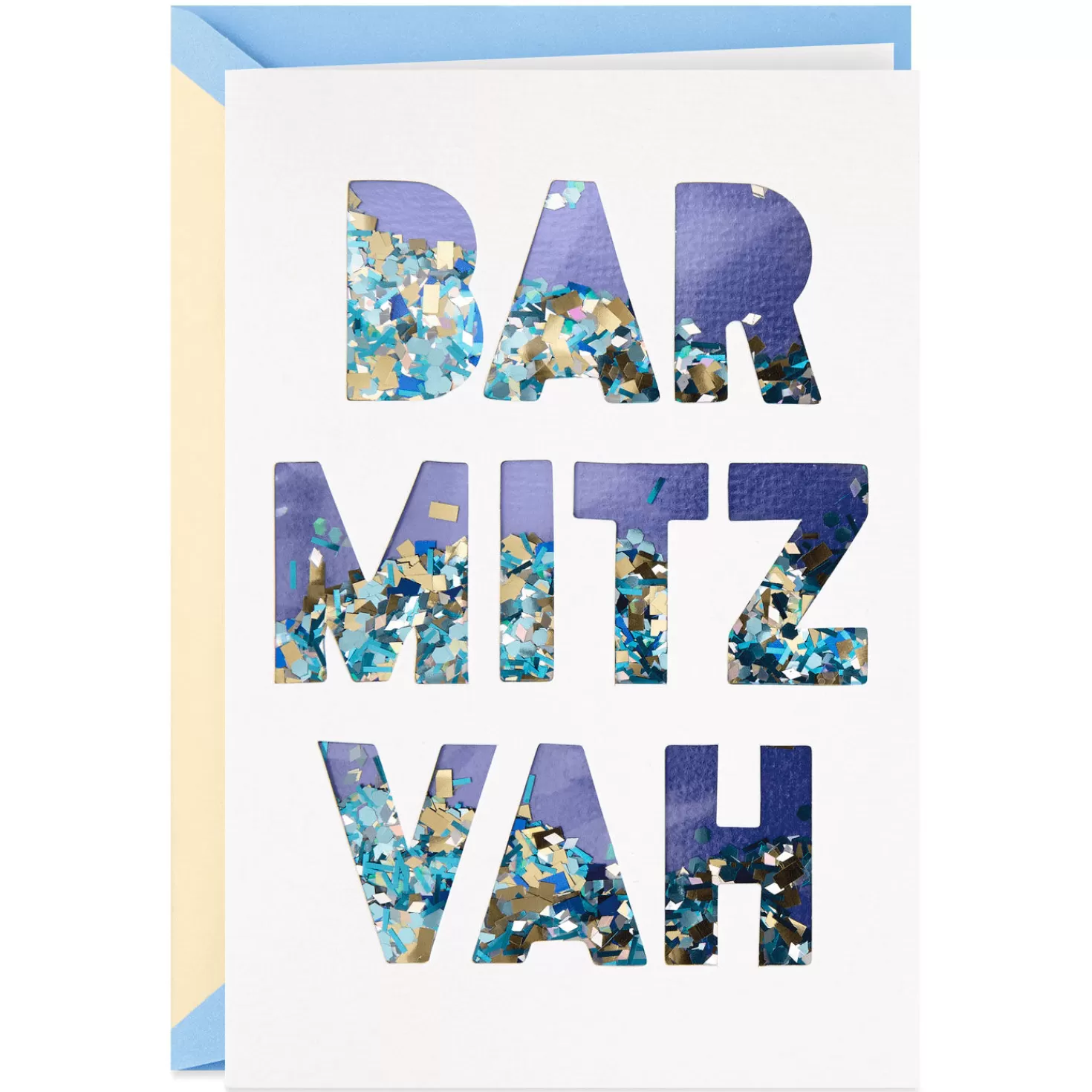 Shop Best Day Ever Confetti Bar Mitzvah Card Bar Mitzvah