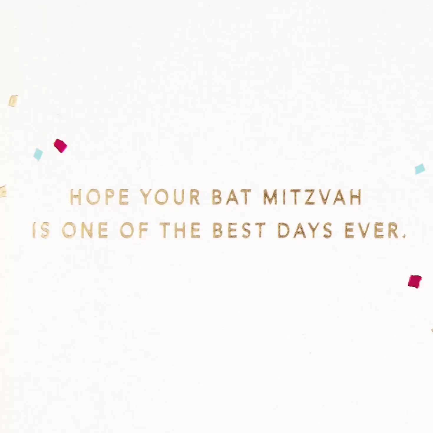 New Best Day Ever Confetti Bat Mitzvah Card Bat Mitzvah