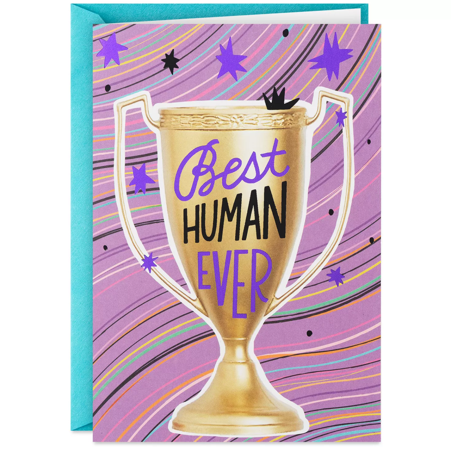 Best Sale Best Human Ever Funny Trophy Card Encouragement