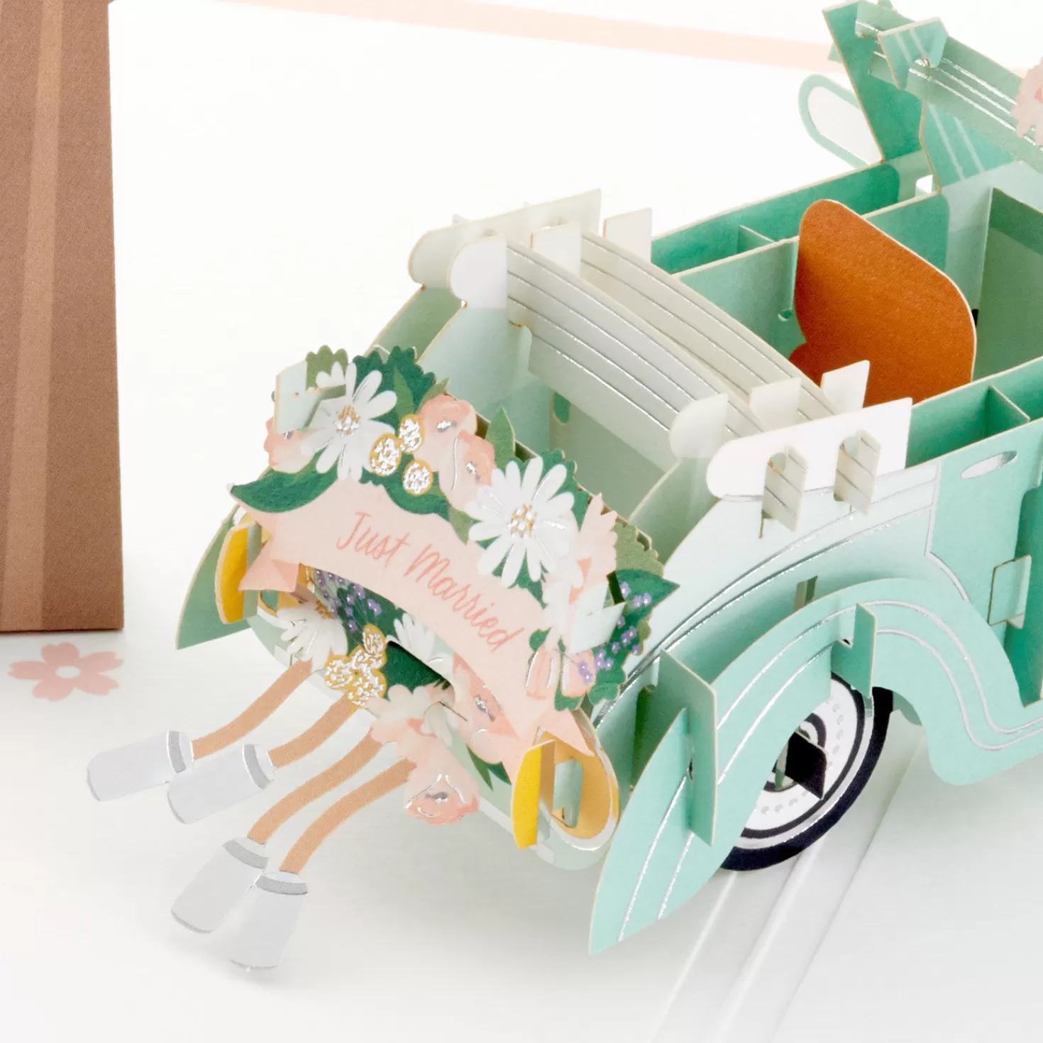 Best Best Wishes For The Road Ahead 3D Pop-Up Wedding Card Wedding