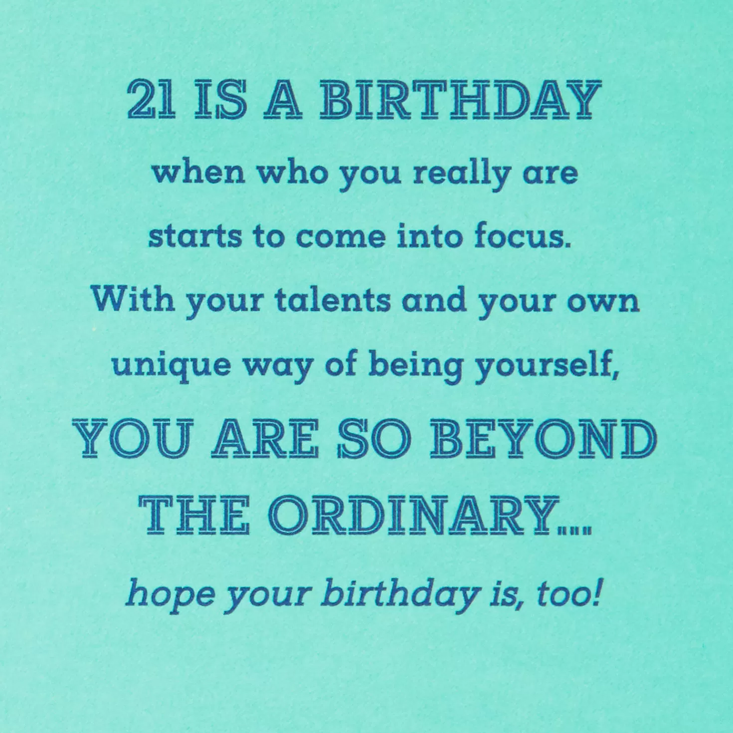 Birthday>Hallmark Beyond Ordinary 21St Birthday Card With Badge