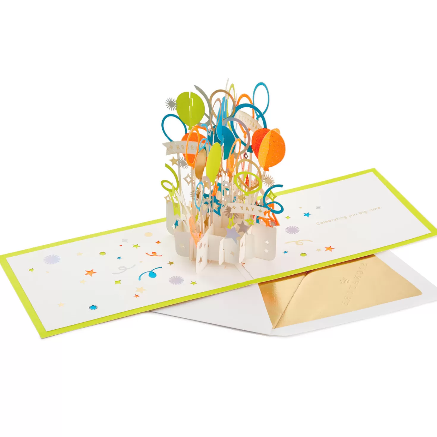 Store Big-Time Celebration Balloons 3D Pop-Up Card Graduation