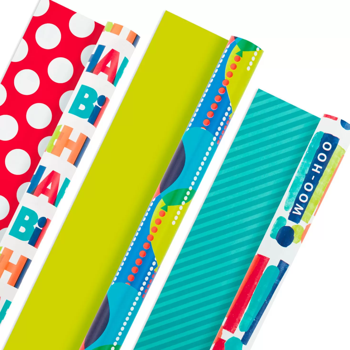 Birthday>Hallmark Birthday Celebration 3-Pack Reversible Wrapping Paper