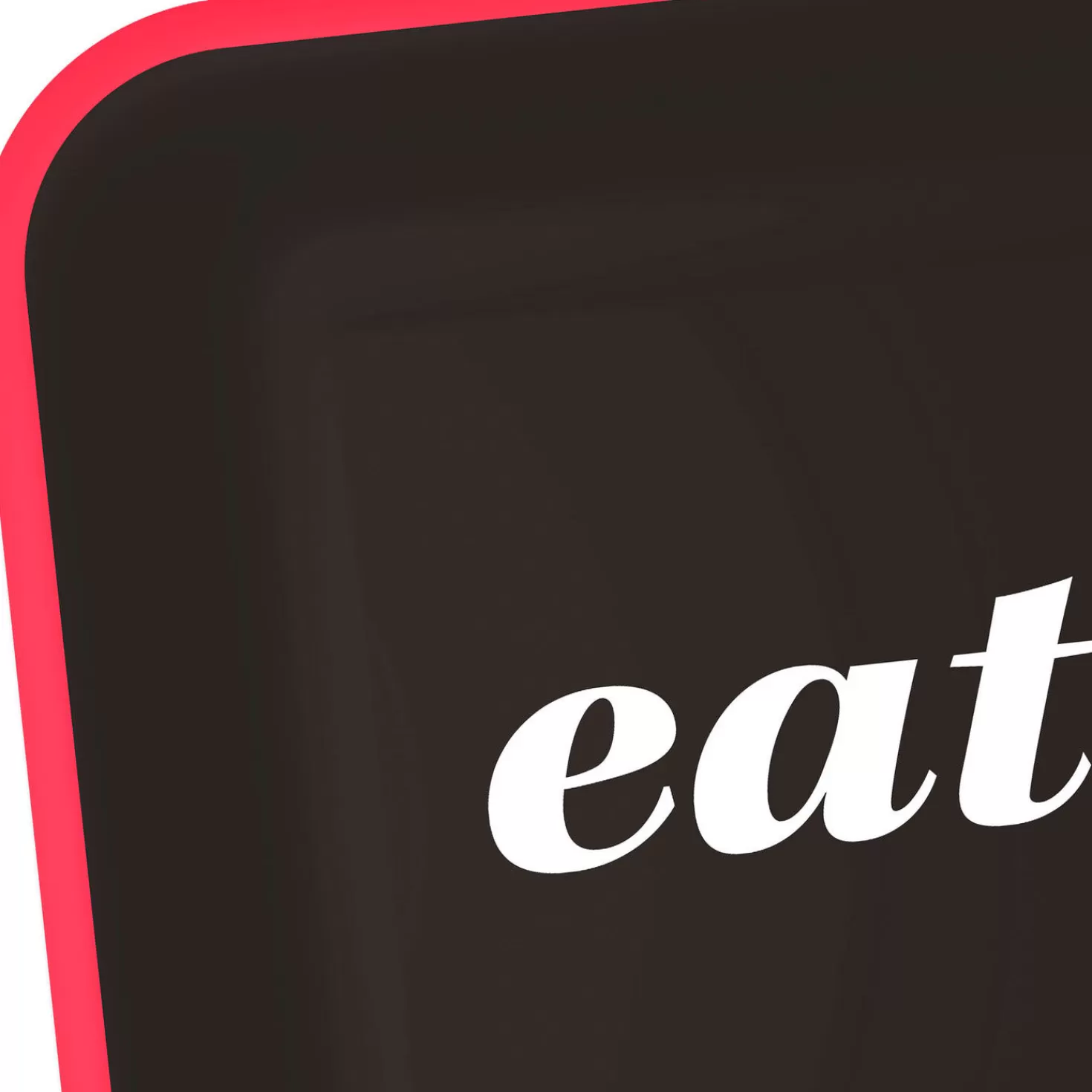 Online Black And Red " Eat" Square Dinner Plates, Set Of 8 Graduation