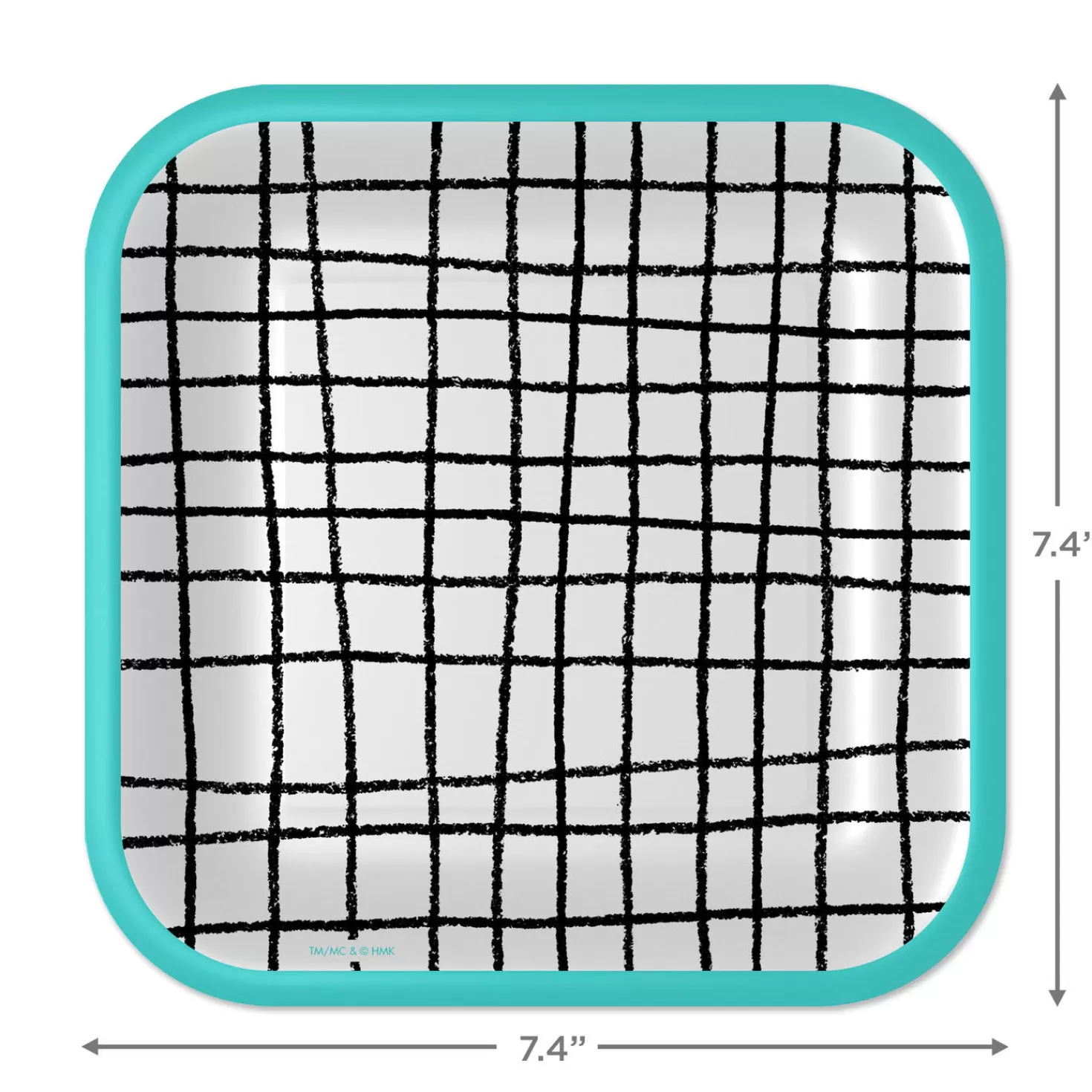 Sale Black And White Grid Square Dessert Plates, Set Of 8 Graduation