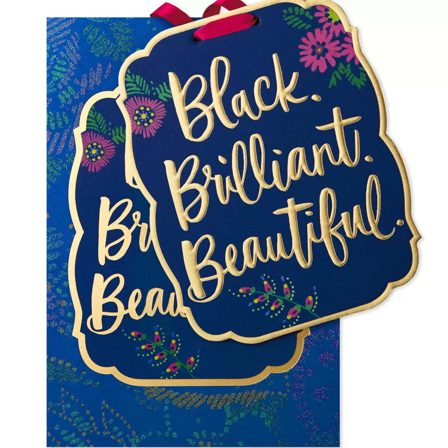 Birthday>Hallmark Black, Brilliant And Beautiful Birthday Card With Decoration