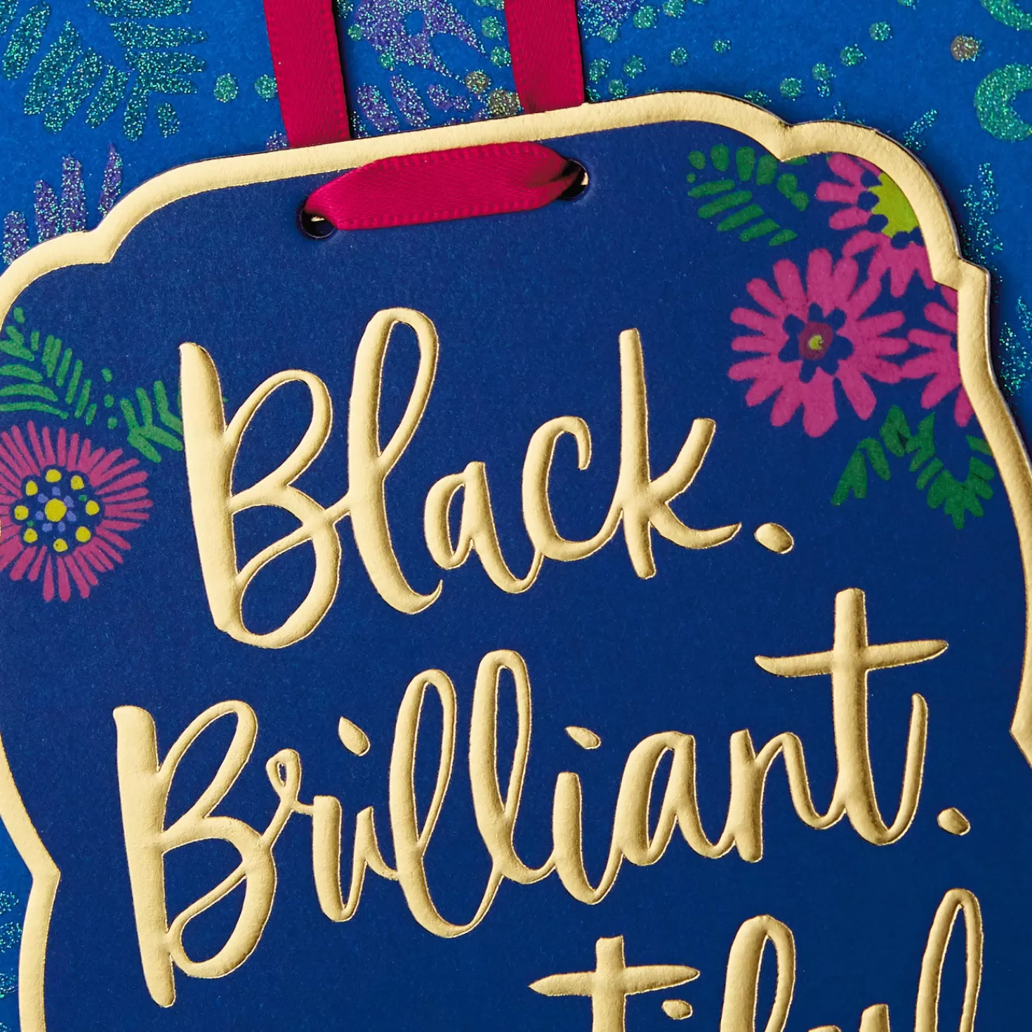 Birthday>Hallmark Black, Brilliant And Beautiful Birthday Card With Decoration