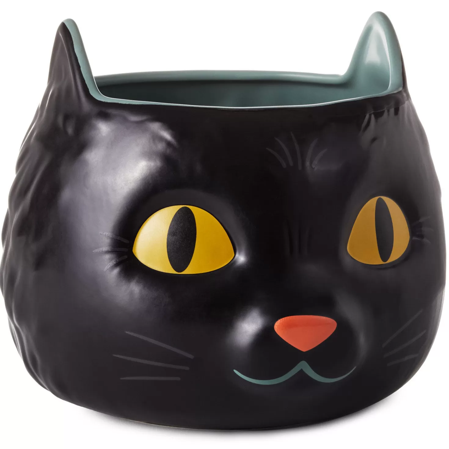 Halloween (10/31)>Hallmark Black Cat Glow-In-The-Dark Bowl
