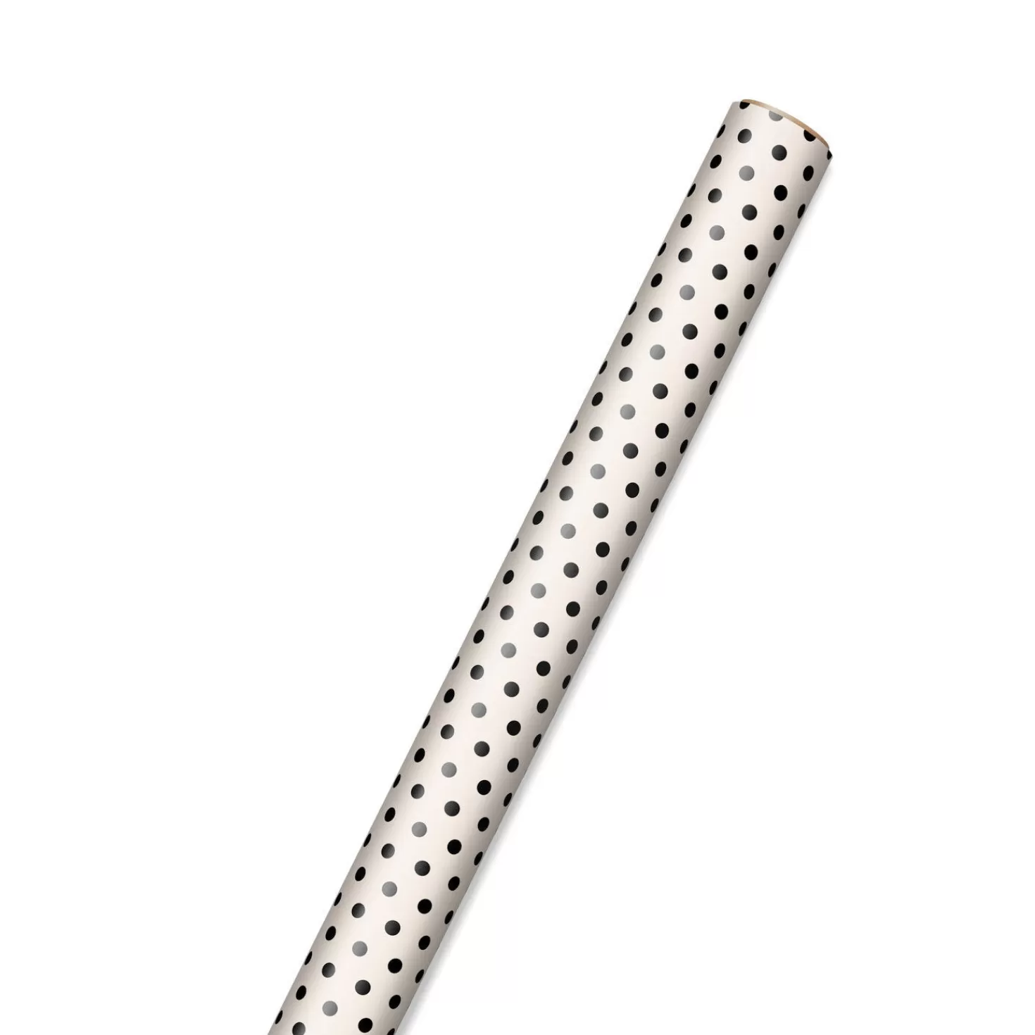 Birthday>Hallmark Black Dots On Ivory Wrapping Paper, 20 Sq. Ft.