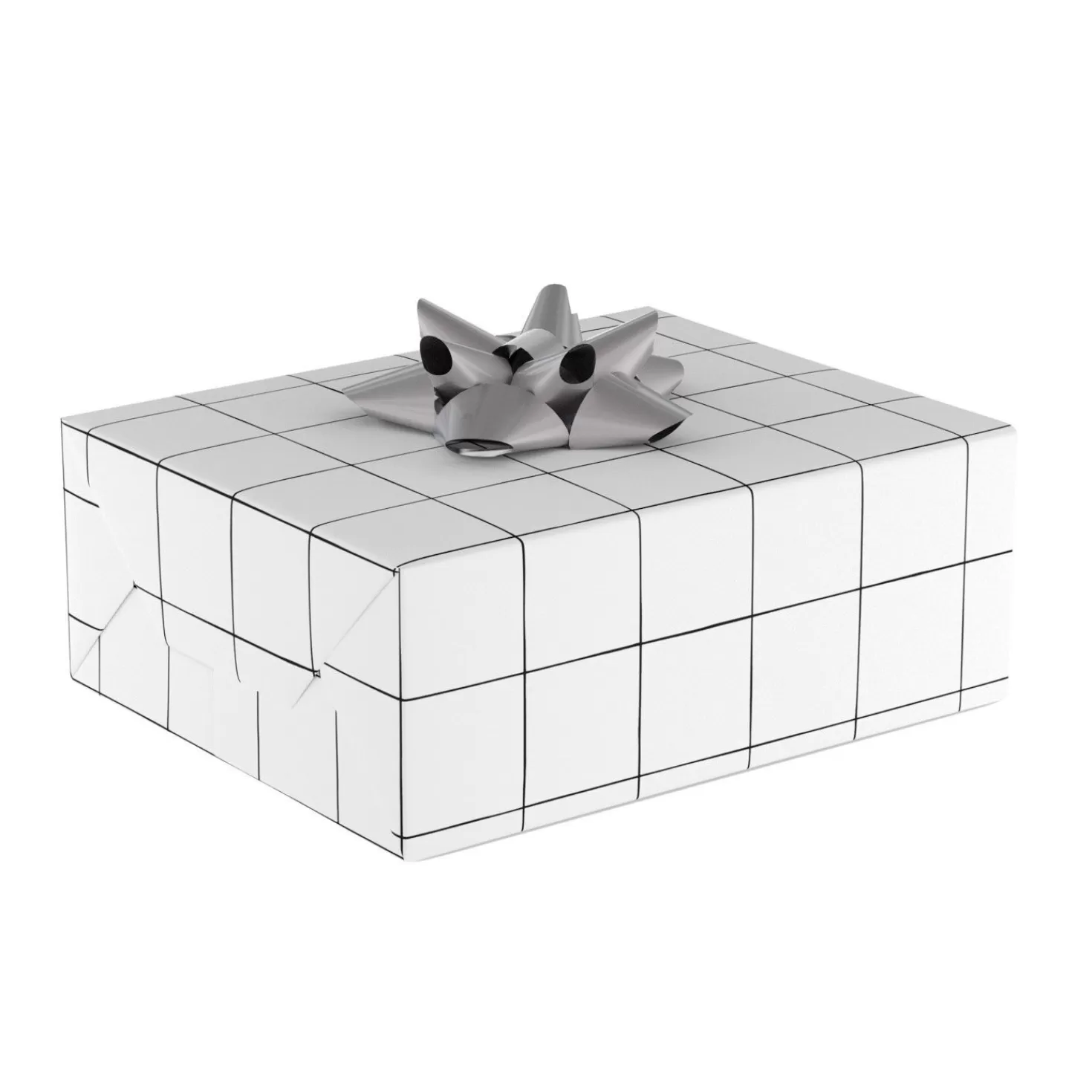 Outlet Black-And-White Windowpane Wrapping Paper, 17.5 Sq. Ft. Wedding
