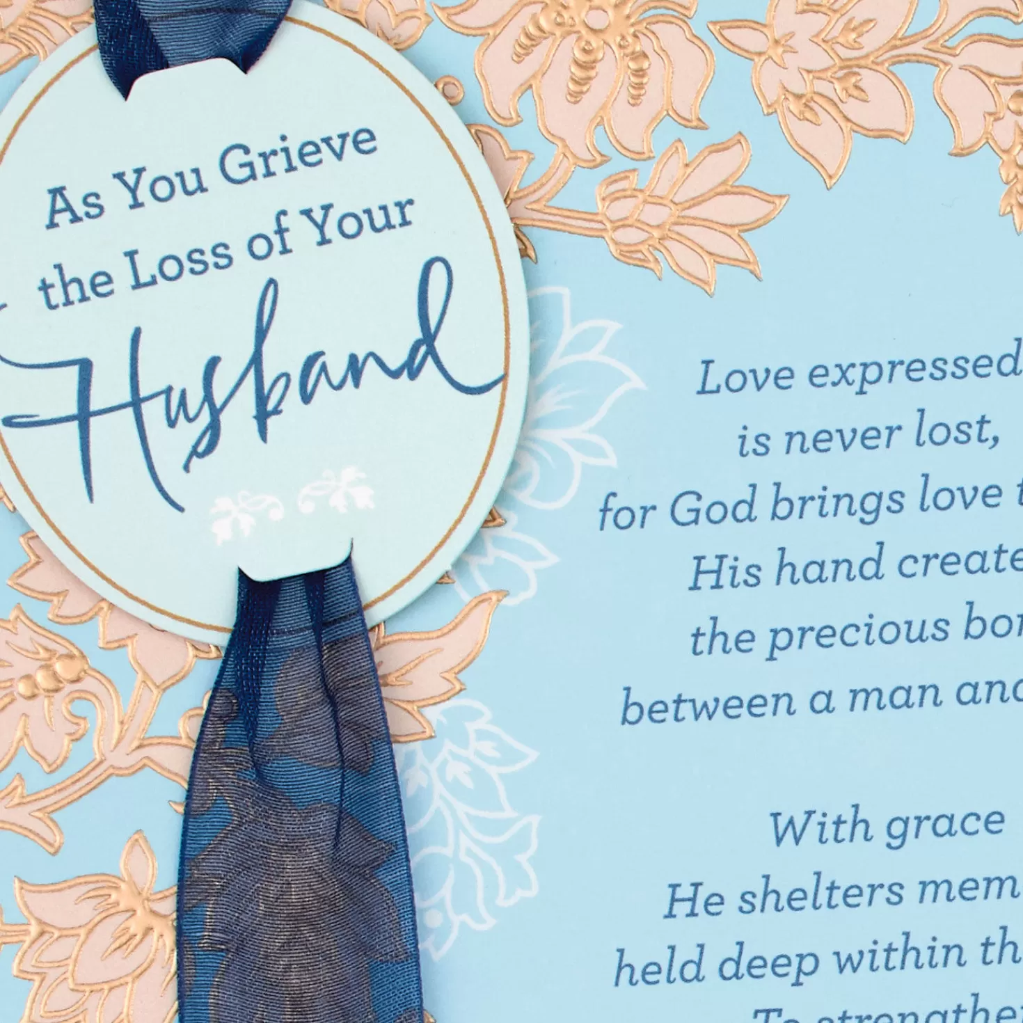 Cheap Bless The Memories Religious Sympathy Card For Loss Of Husband Sympathy