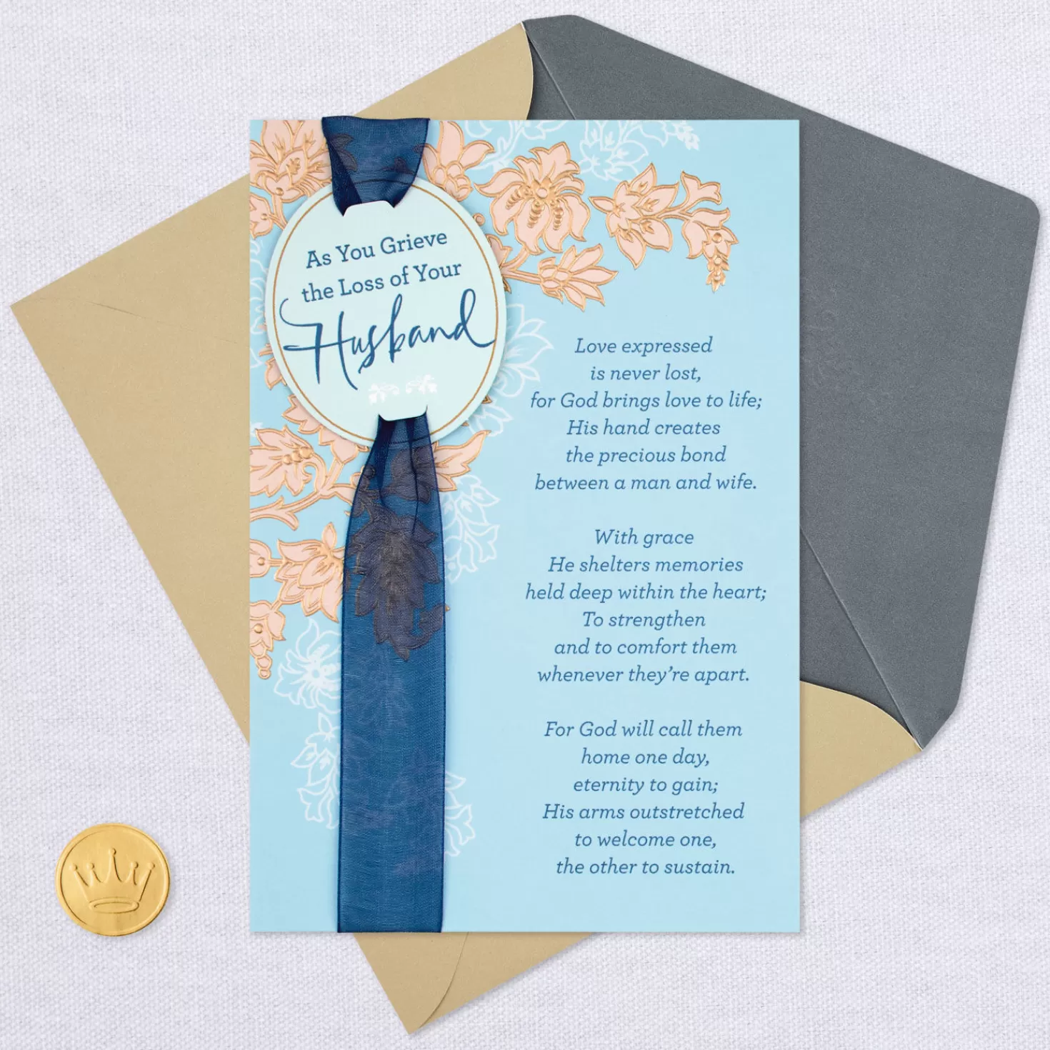 Cheap Bless The Memories Religious Sympathy Card For Loss Of Husband Sympathy