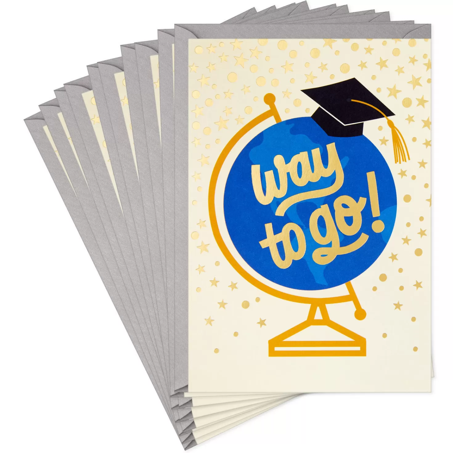 Online Blue Globe Way To Go Graduation Cards, Pack Of 10 Graduation