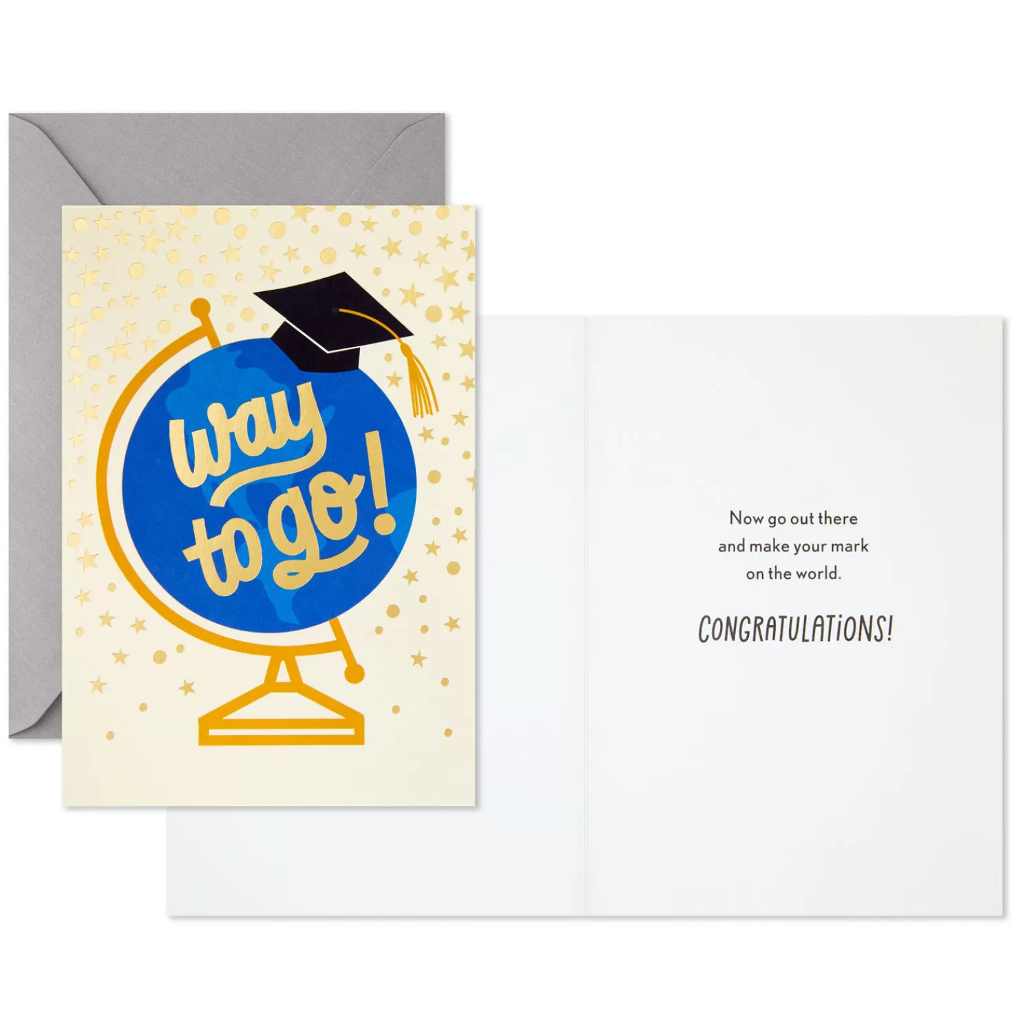 Online Blue Globe Way To Go Graduation Cards, Pack Of 10 Graduation
