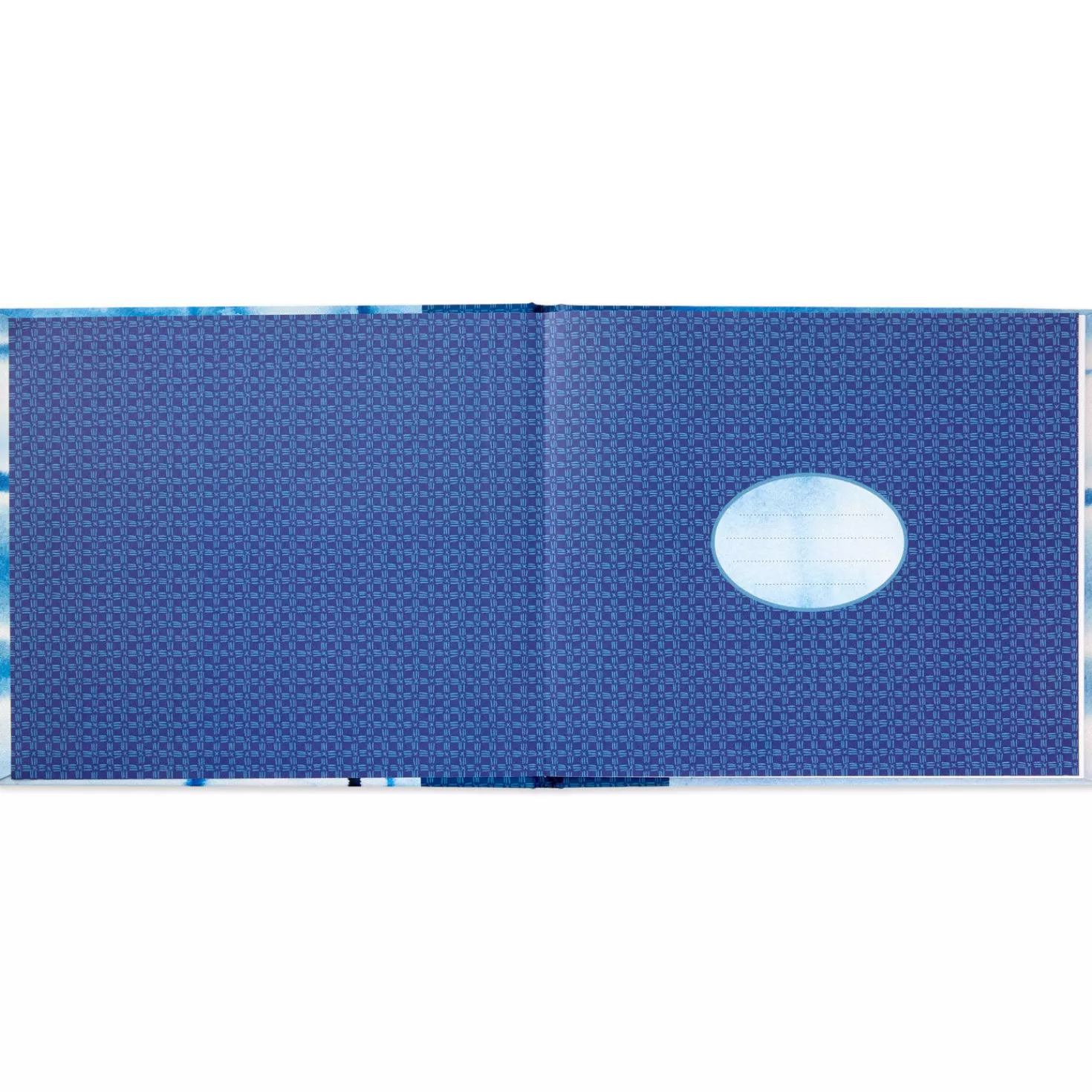 Online Blue Shibori Print Guest Book Retirement