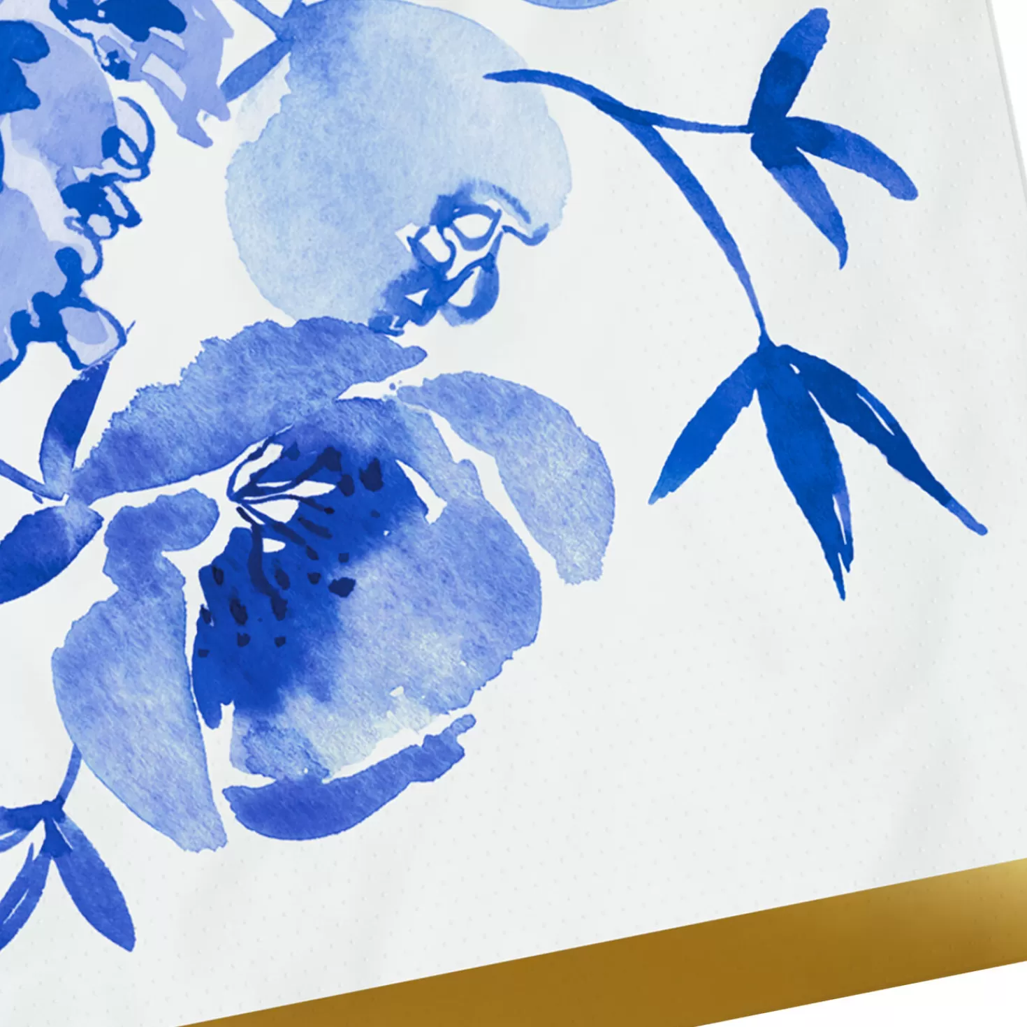 Baby>Hallmark Blue Watercolor Floral Cocktail Napkins, Set Of 16