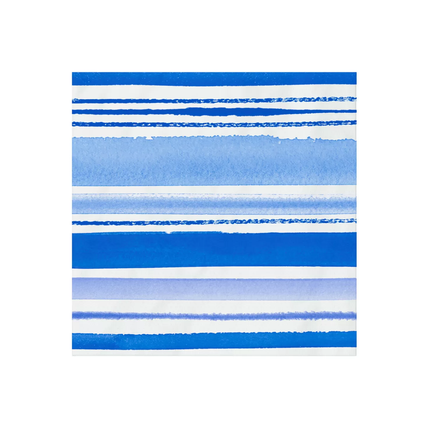 Baby>Hallmark Blue Watercolor Stripe Cocktail Napkins, Set Of 16