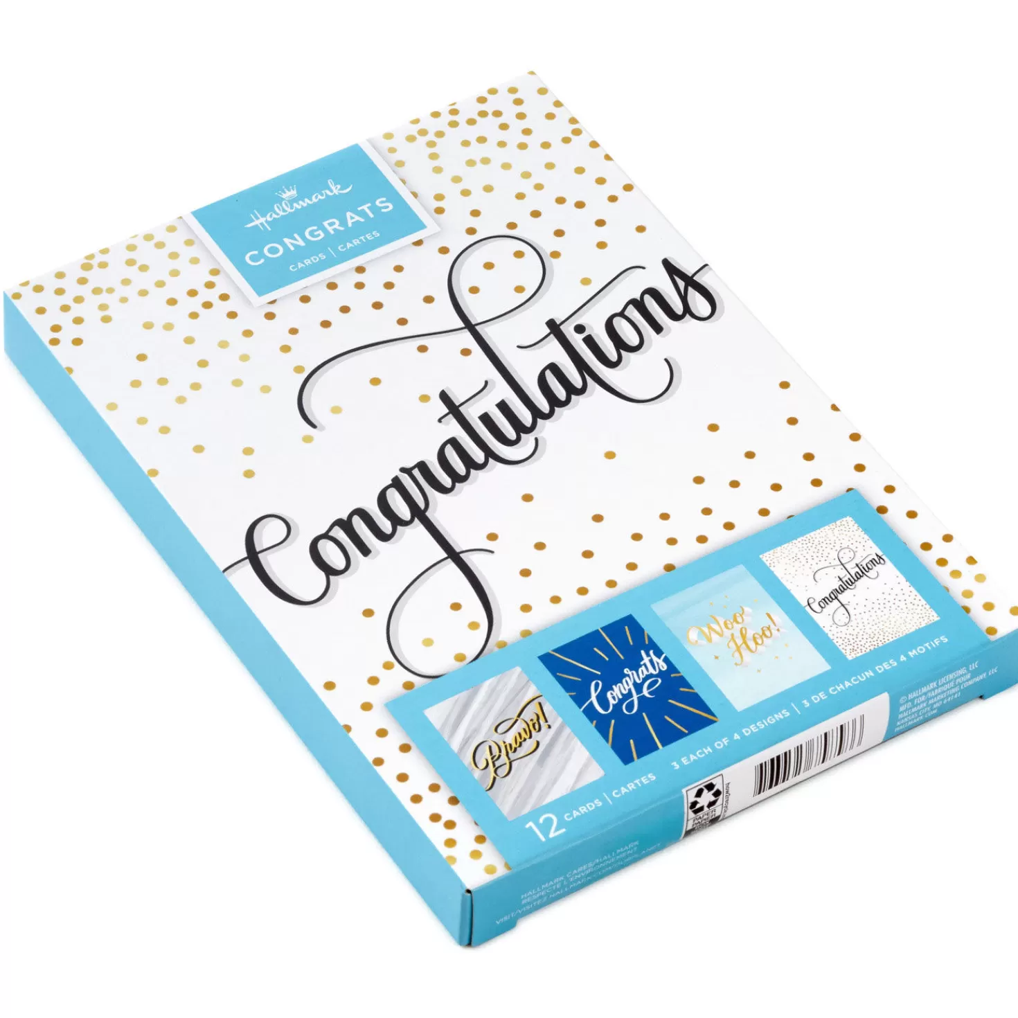 Fashion Bold And Fancy Boxed Congratulations Cards Assortment, Pack Of 12 Congratulations