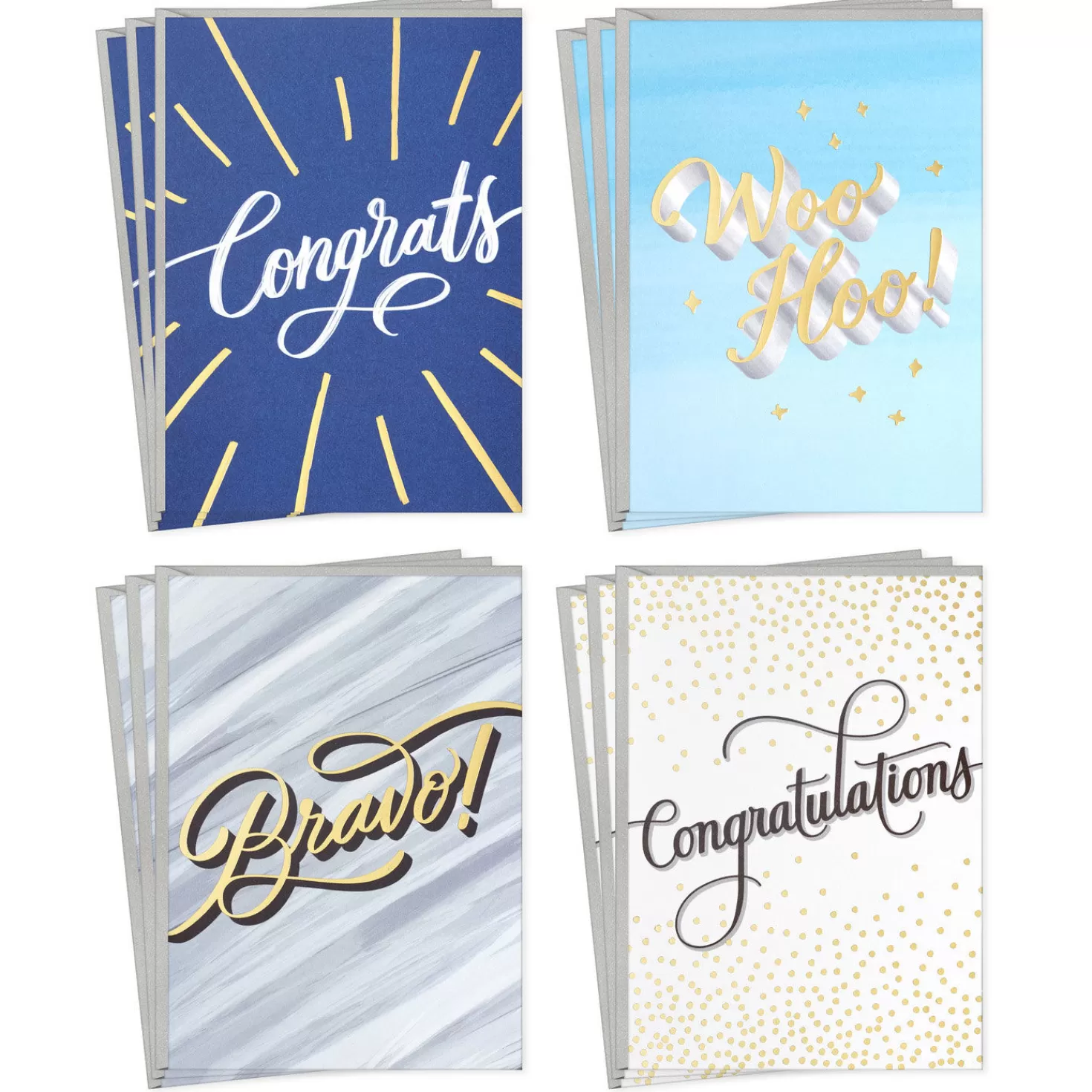 Fashion Bold And Fancy Boxed Congratulations Cards Assortment, Pack Of 12 Congratulations