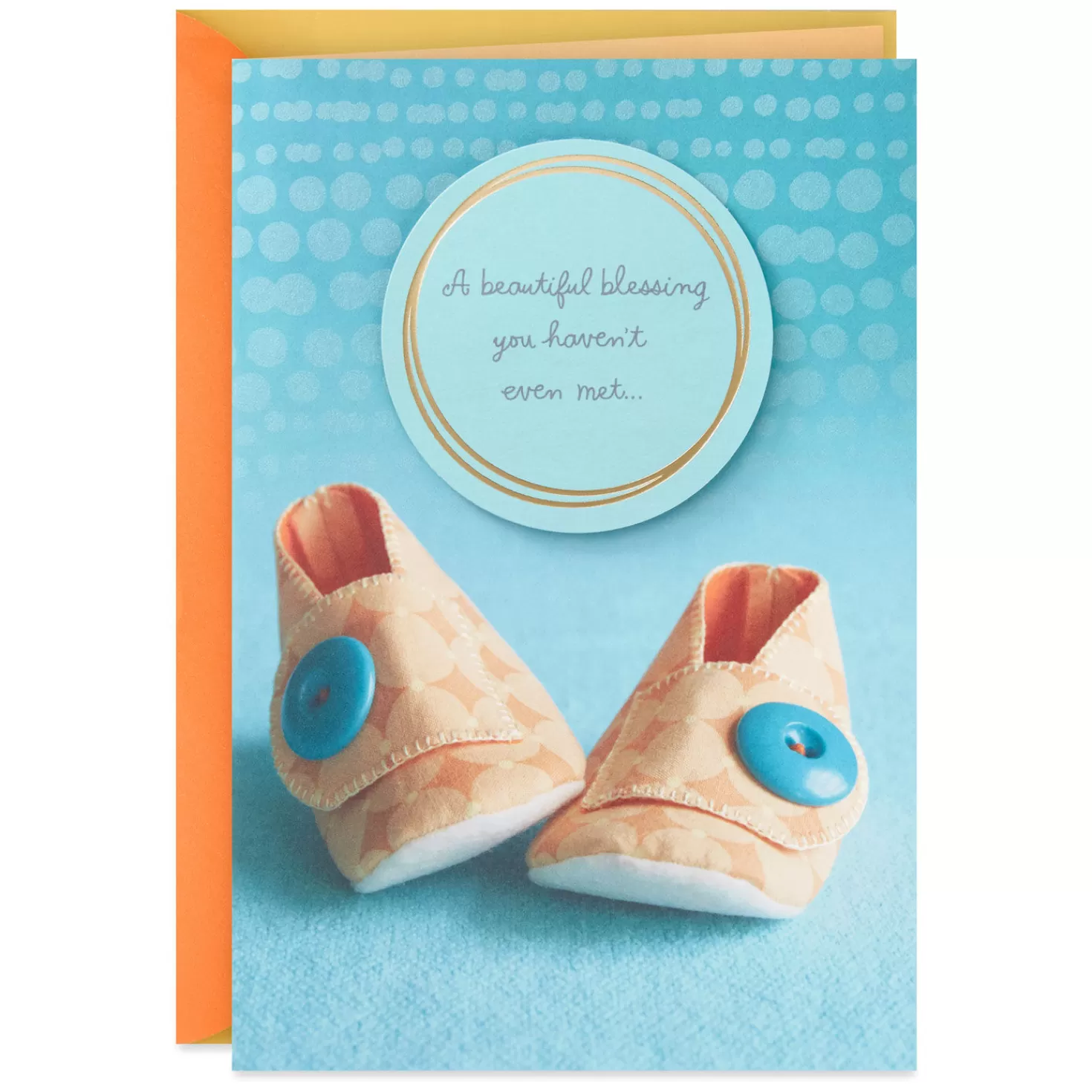 Baby>Hallmark Booties For Expectant Grandparents New Baby Card