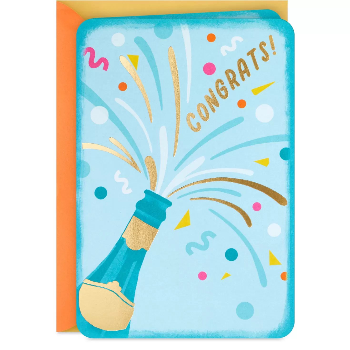 Online Bottle Of Champagne And Confetti Congratulations Card Congratulations