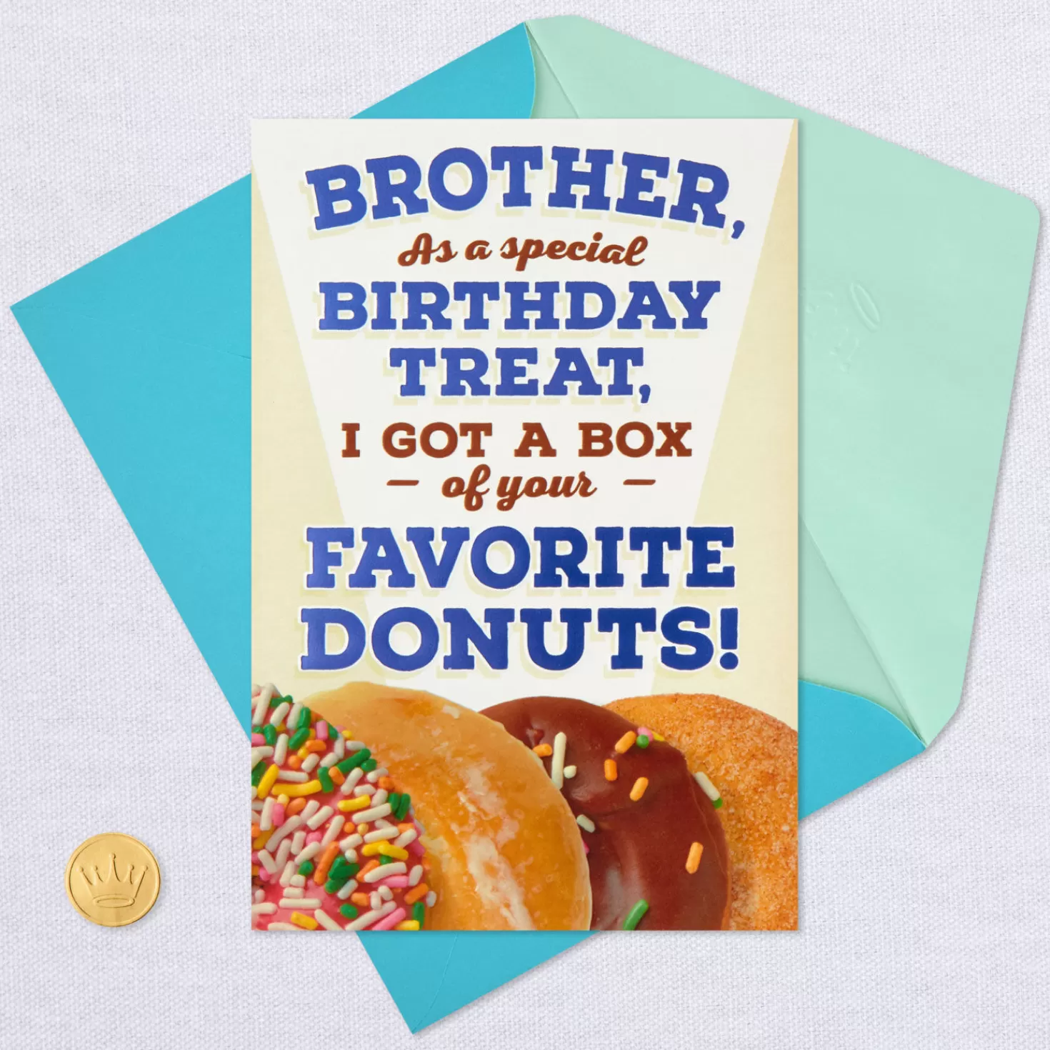 Birthday>Hallmark Box Of Donuts Funny Pop-Up Birthday Card For Brother