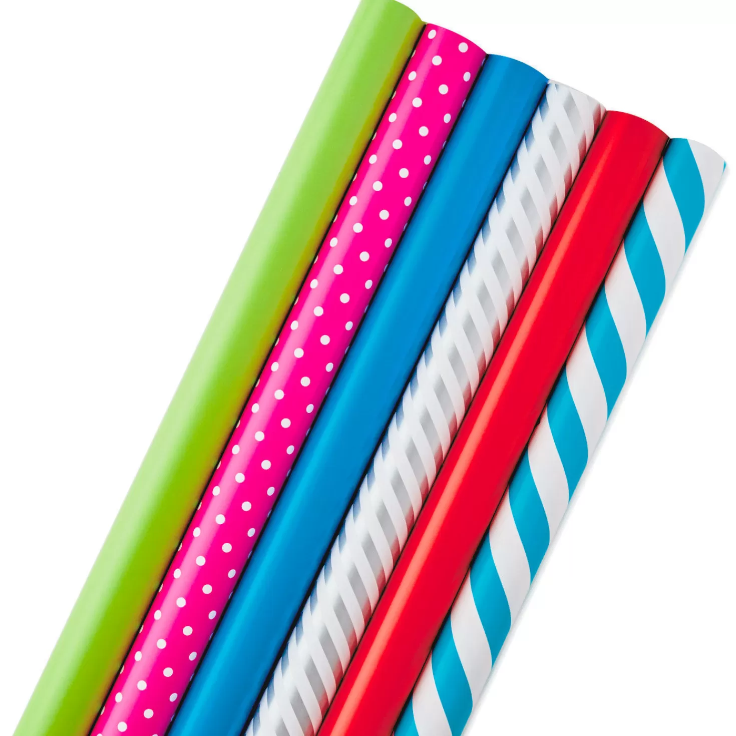 Baby>Hallmark Bright And Bold 6-Pack Wrapping Paper, 180 Sq. Ft. Total