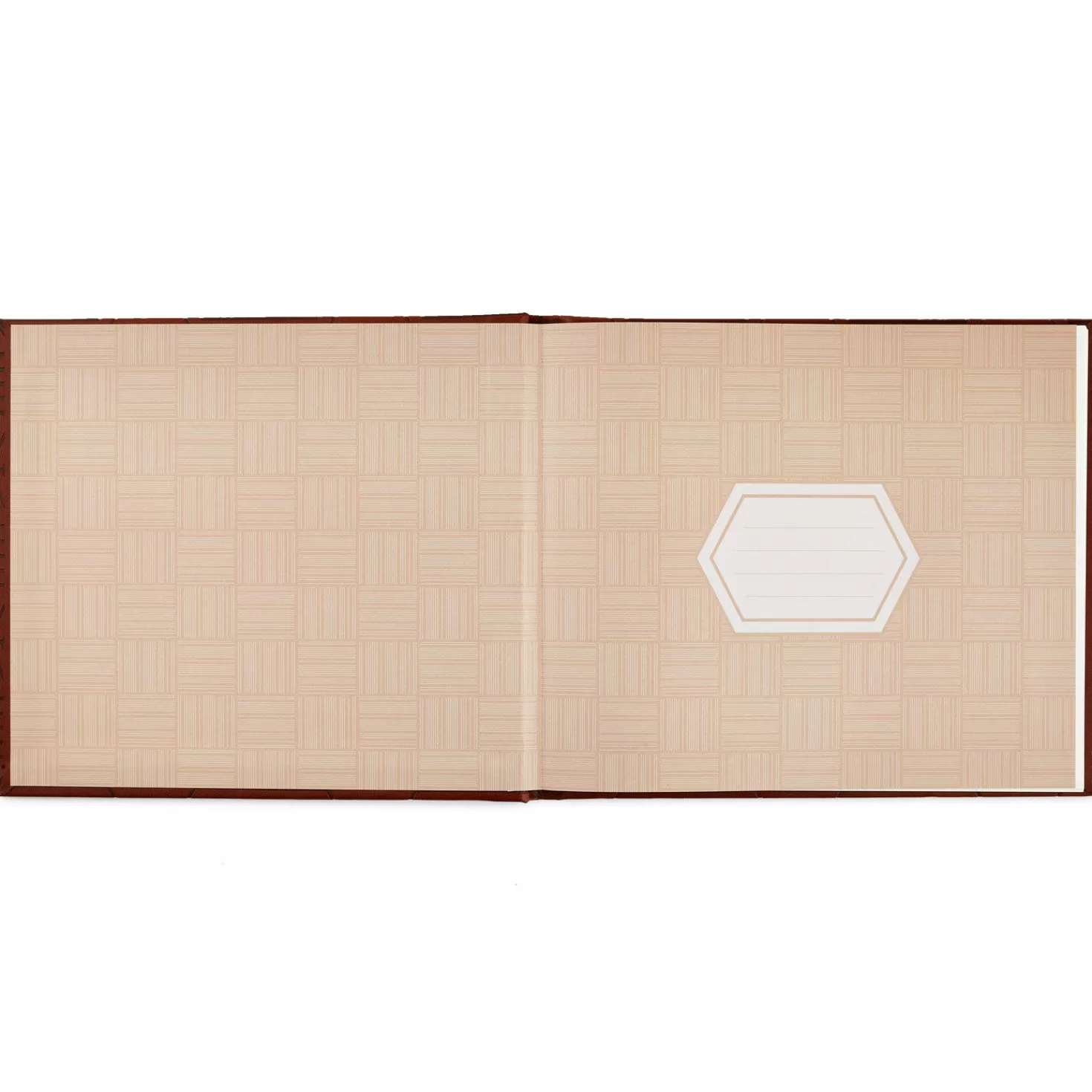 Store Brown Hexagonal Pattern Guest Book Retirement