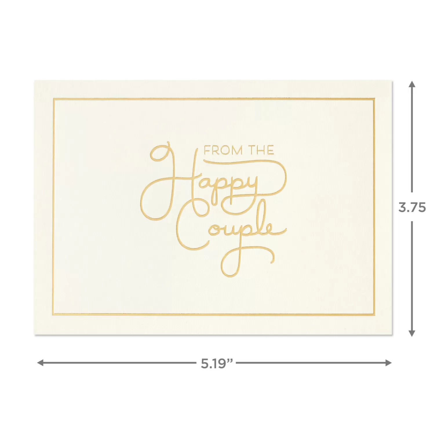 Hot Bulk Ivory And Gold Blank Wedding Thank-You Notes, Box Of 100 Wedding