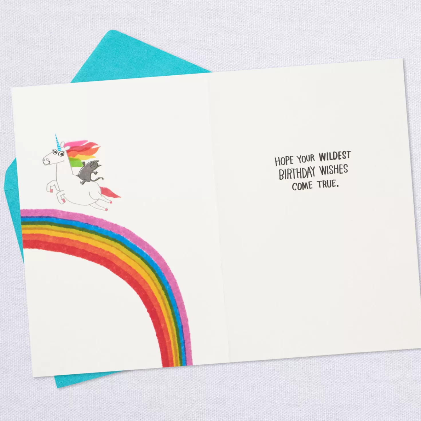 Birthday>Hallmark Cat Riding A Unicorn Funny Birthday Card