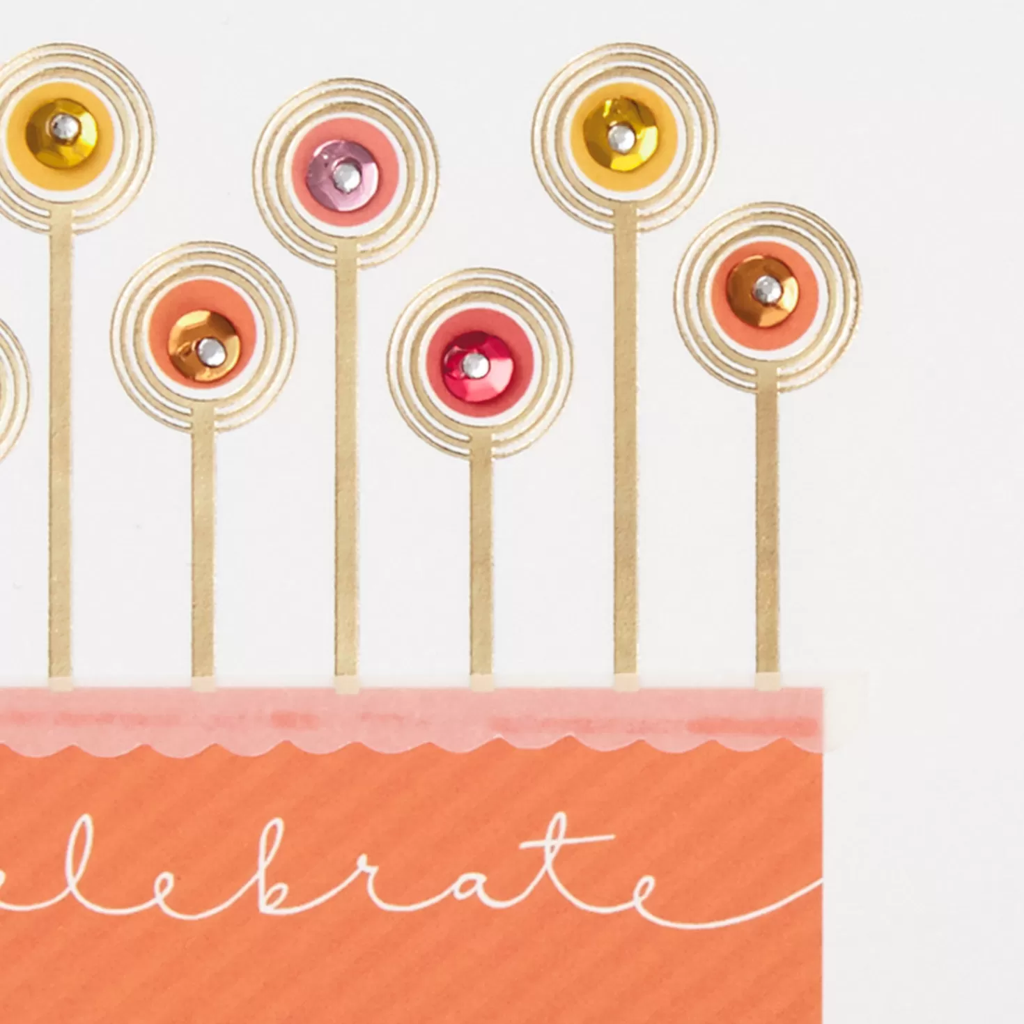 Birthday>Hallmark Celebrate Coral Cake Birthday Card For Her