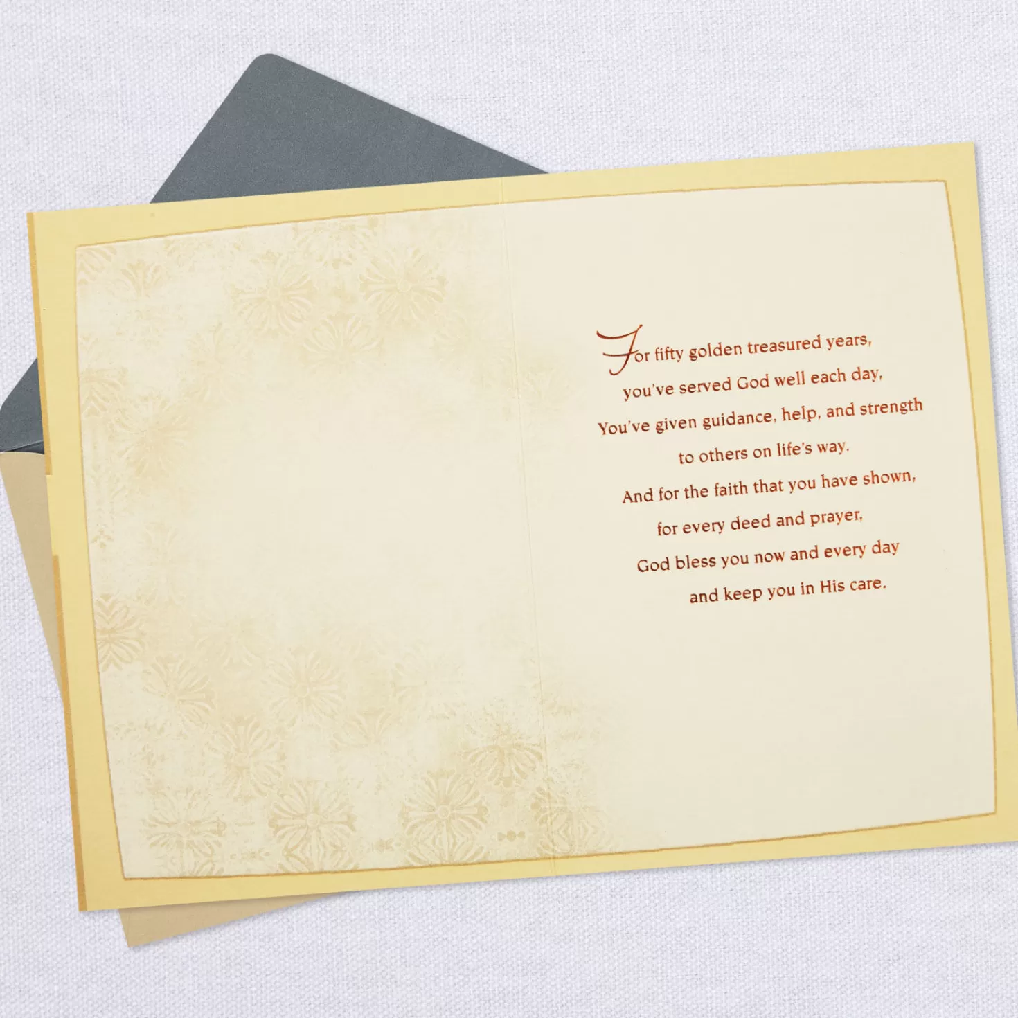 Cheap Celebrating 50 Years Of Christian Service Religious Golden Jubilee Card Congratulations