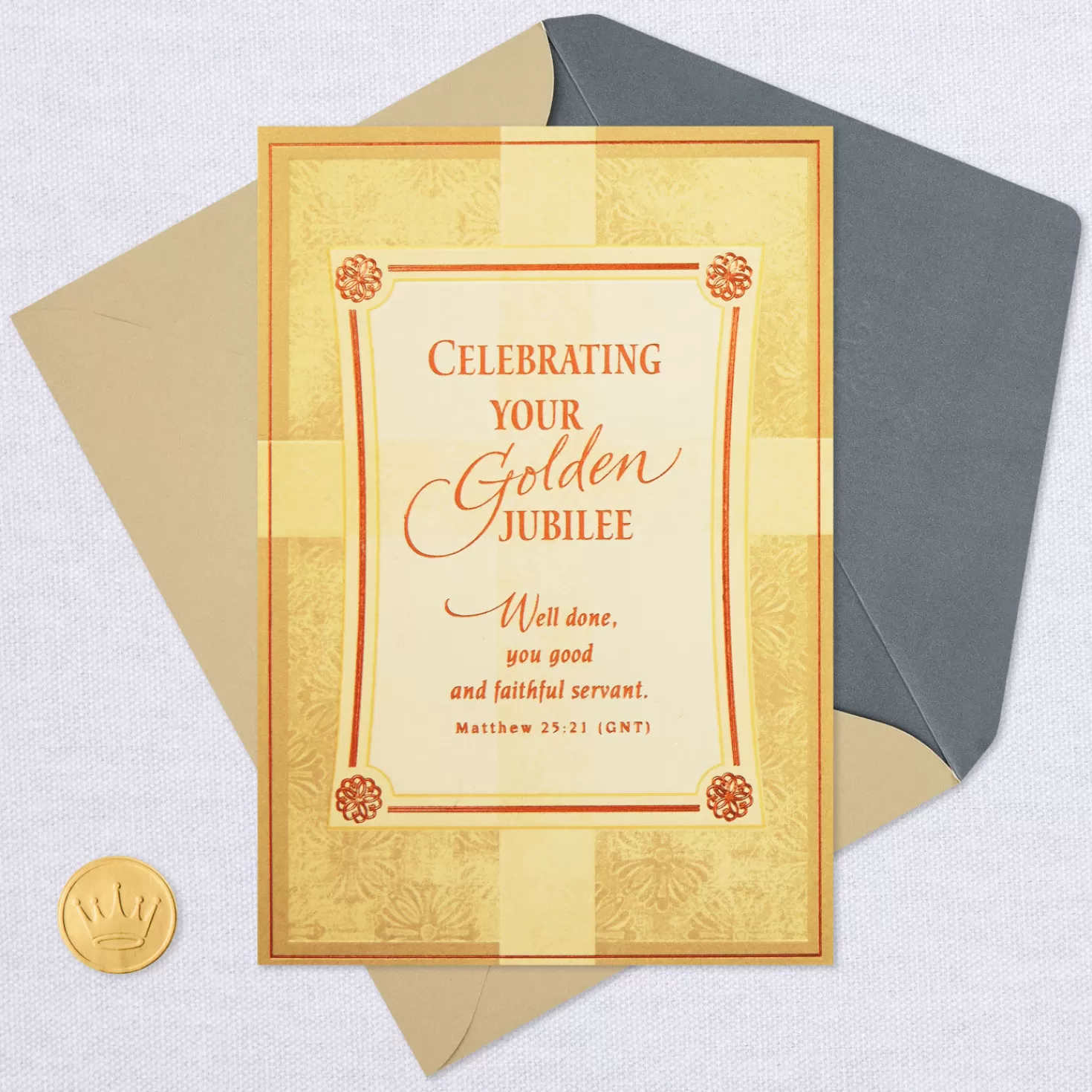 Cheap Celebrating 50 Years Of Christian Service Religious Golden Jubilee Card Congratulations