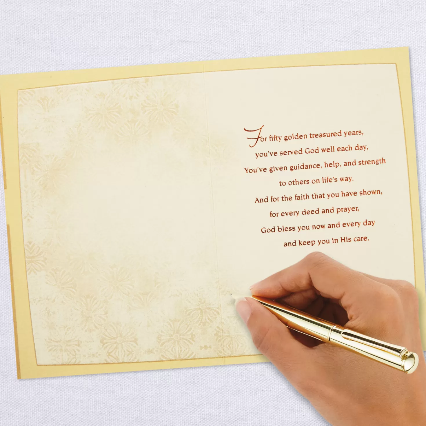Cheap Celebrating 50 Years Of Christian Service Religious Golden Jubilee Card Congratulations