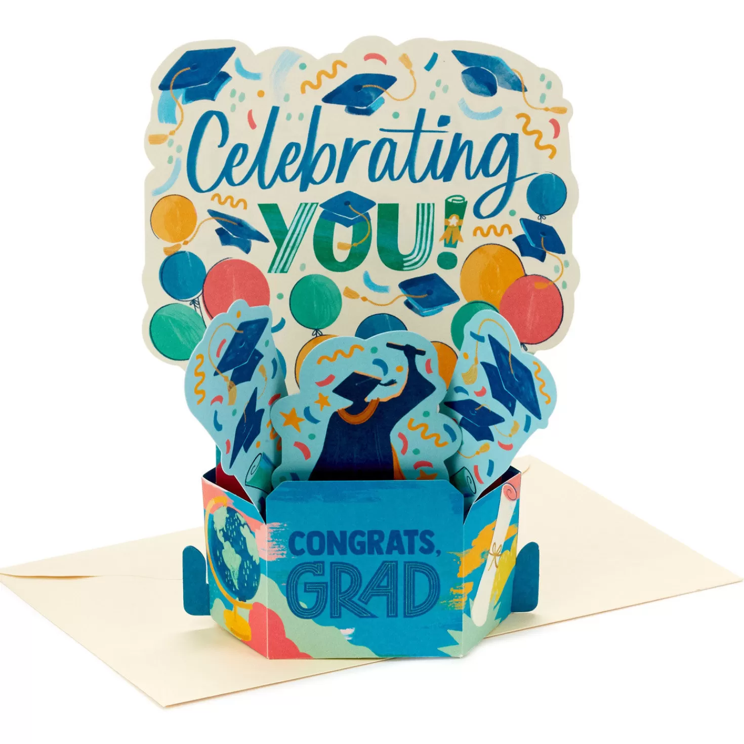 Best Sale Celebrating You 3D Pop-Up Graduation Cards, Pack Of 8 Graduation