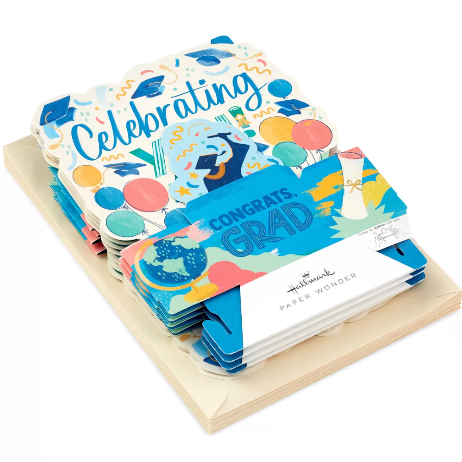 Best Sale Celebrating You 3D Pop-Up Graduation Cards, Pack Of 8 Graduation