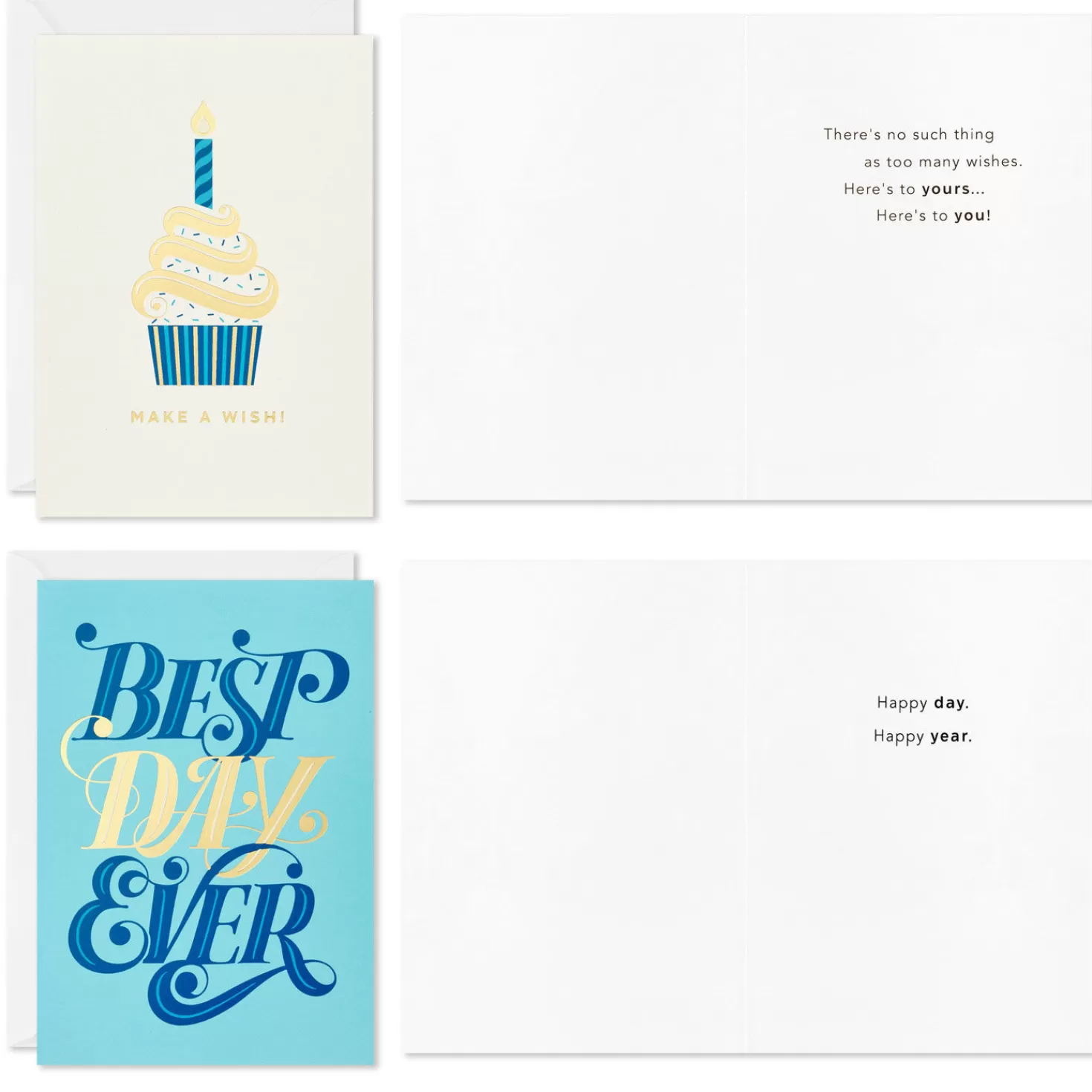 Birthday>Hallmark Celebration In Blue Boxed Birthday Cards Assortment, Pack Of 12