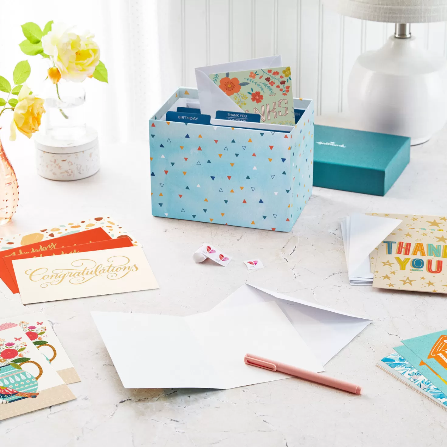 Birthday>Hallmark Cheerful Celebrations Boxed All-Occasion Cards Assortment, Pack Of 100