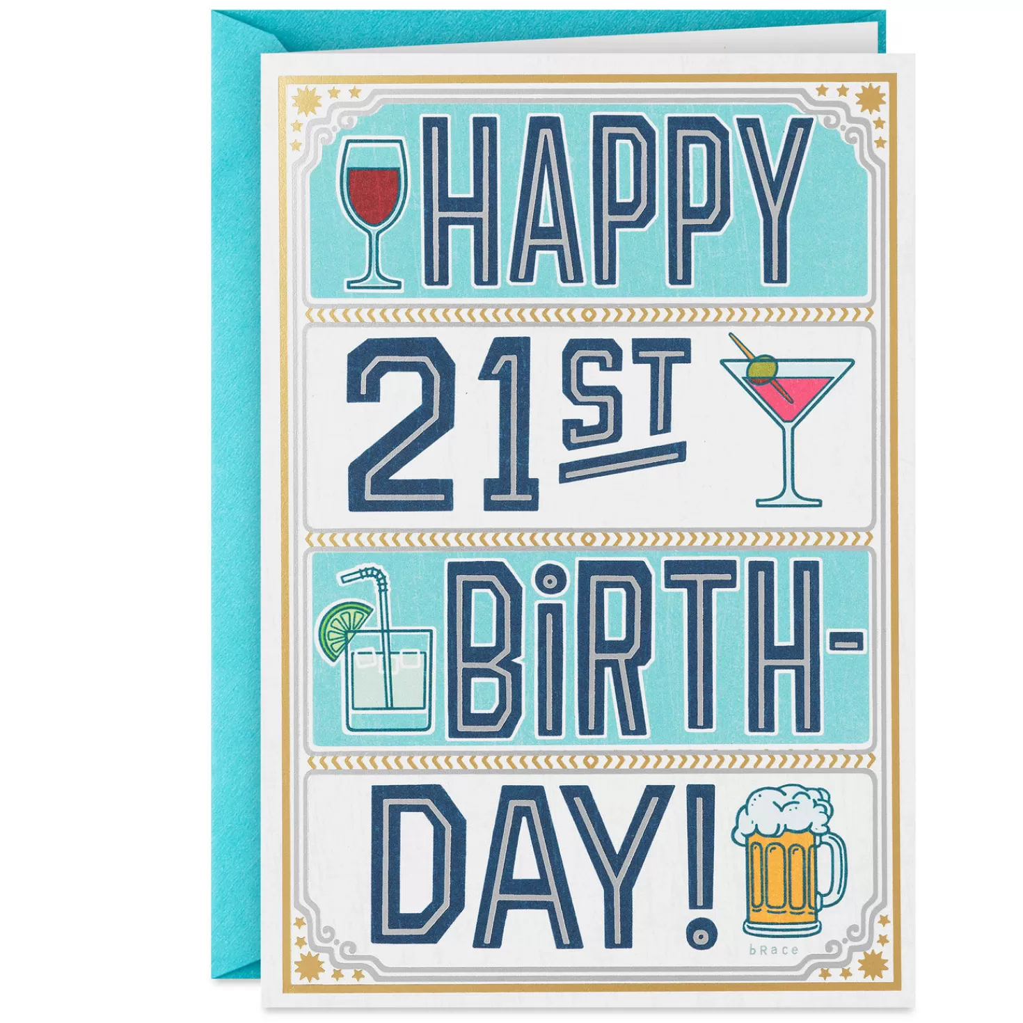 Birthday>Hallmark Cheers To 21 Funny 21St Birthday Card