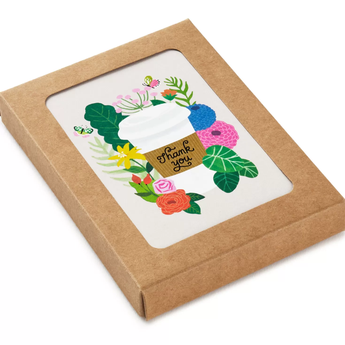 Online Coffee Bouquet Boxed Blank Thank-You Notes, Pack Of 10 Thank You