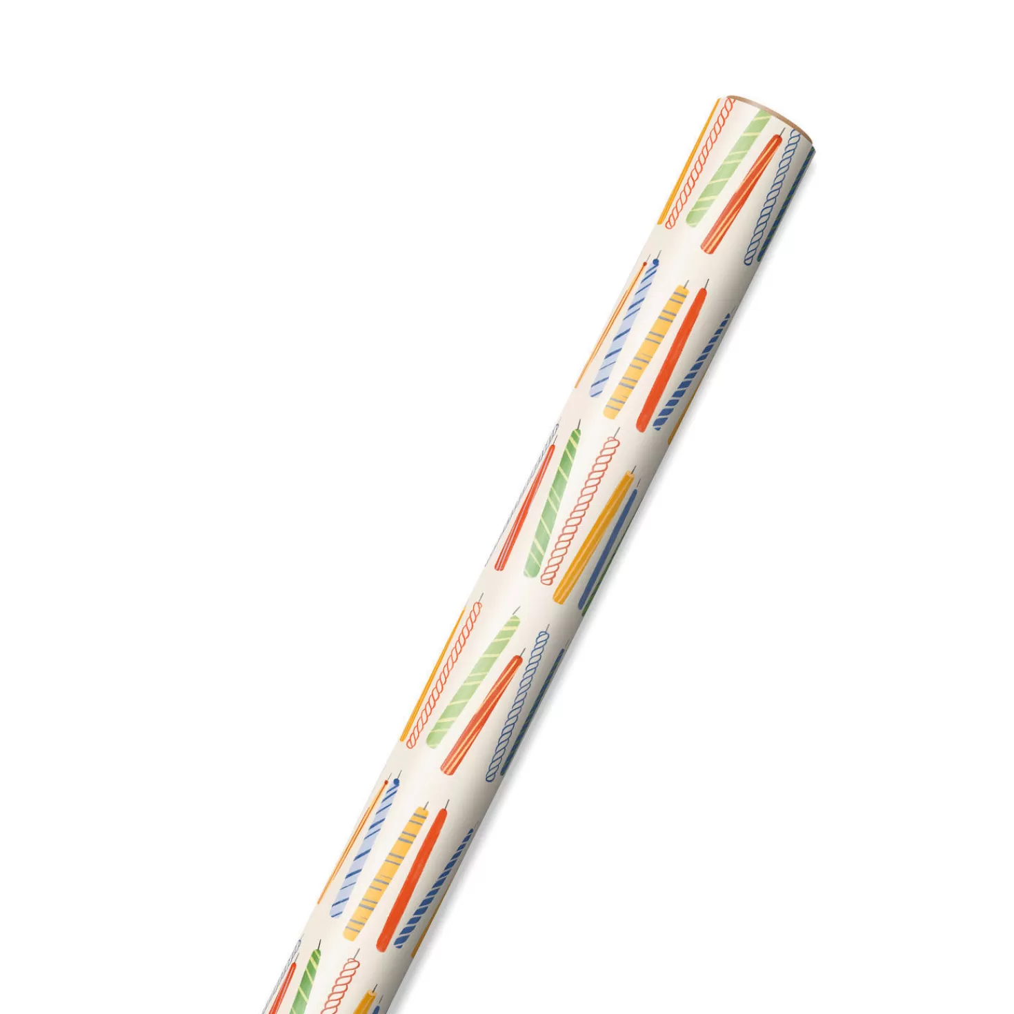 Birthday>Hallmark Colorful Candles Wrapping Paper, 20 Sq. Ft.