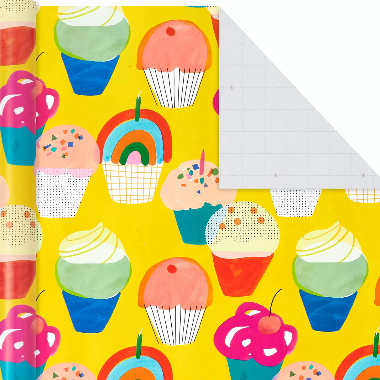 Birthday>Hallmark Colorful Celebration 3-Pack Wrapping Paper, 55 Sq. Ft. Total