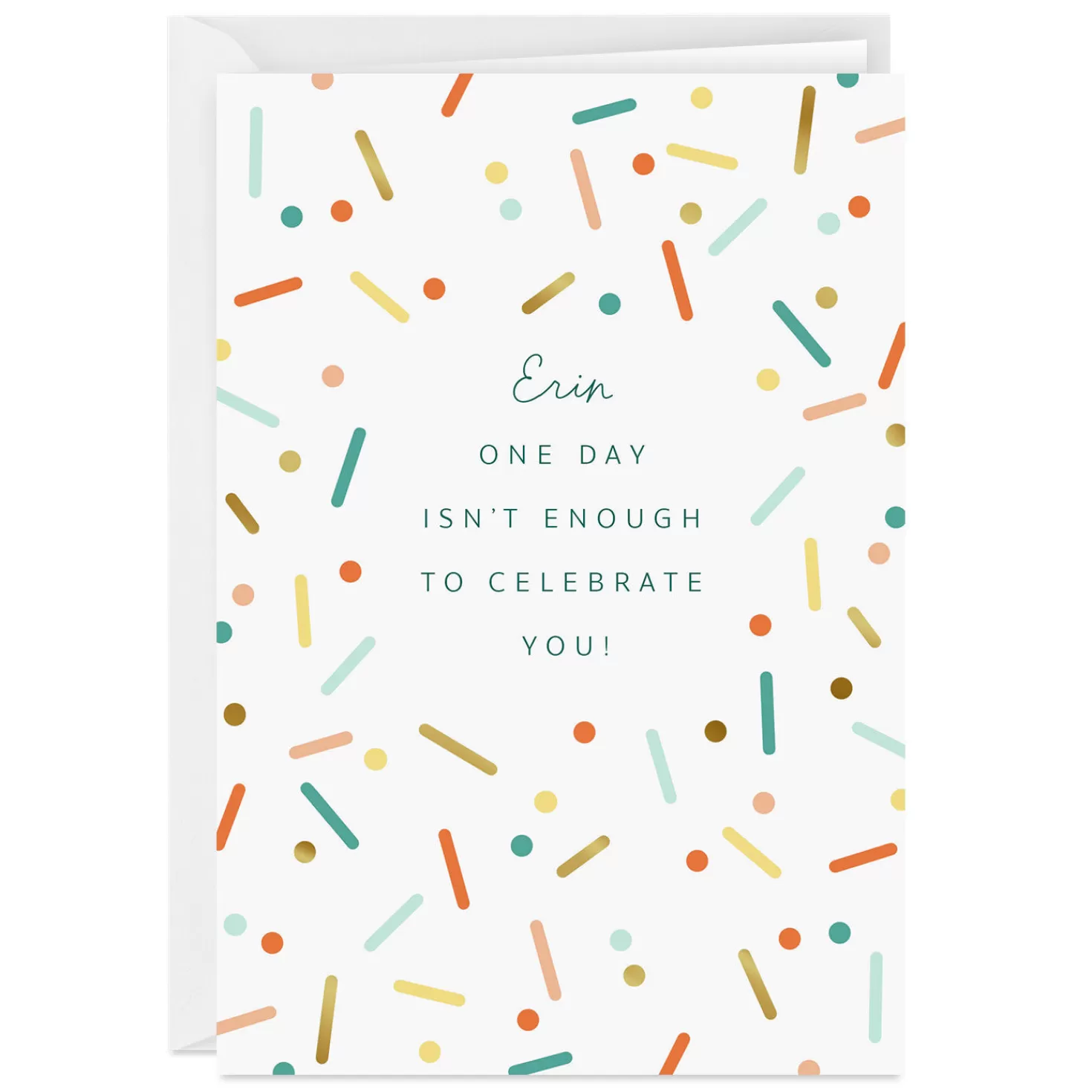 Store Colorful Confetti Folded Photo Card Congratulations
